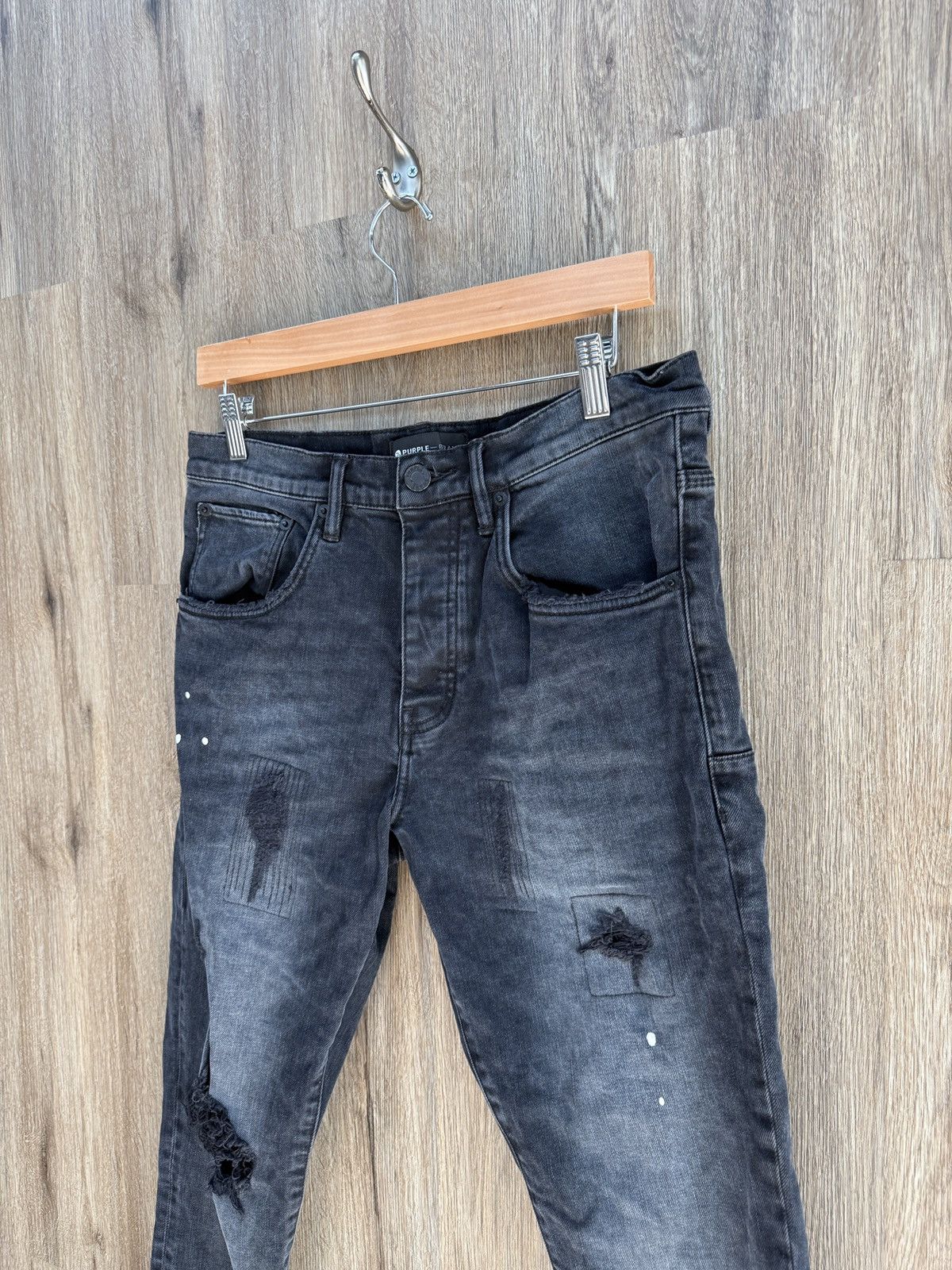 Purple Purple Black Denim Jeans Size US 32 / EU 48 - 4 Thumbnail