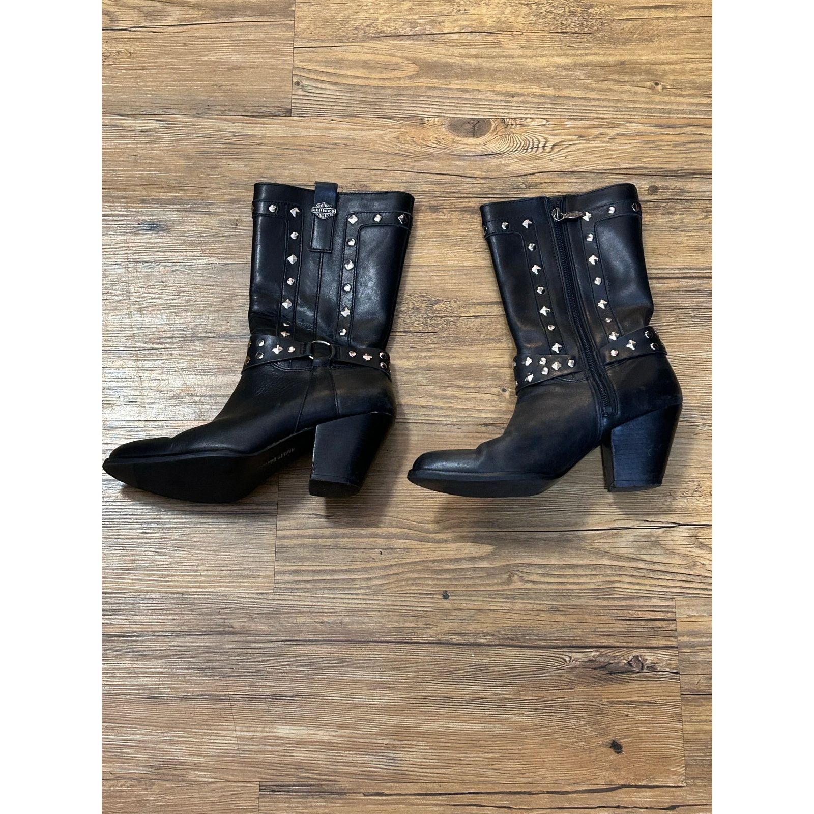 Harley Davidson Preloved-Harley Davidson Women's Strut Boots Leather 6 Size US 6 / IT 36 - 2 Thumbnail