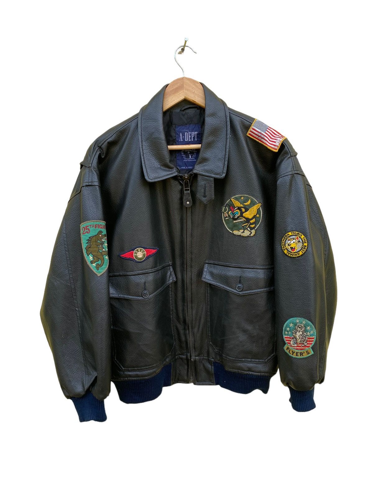 Vintage Vintage Us Air force A-dept bomber leather jacket Size US M / EU 48-50 / 2 - 1 Thumbnail