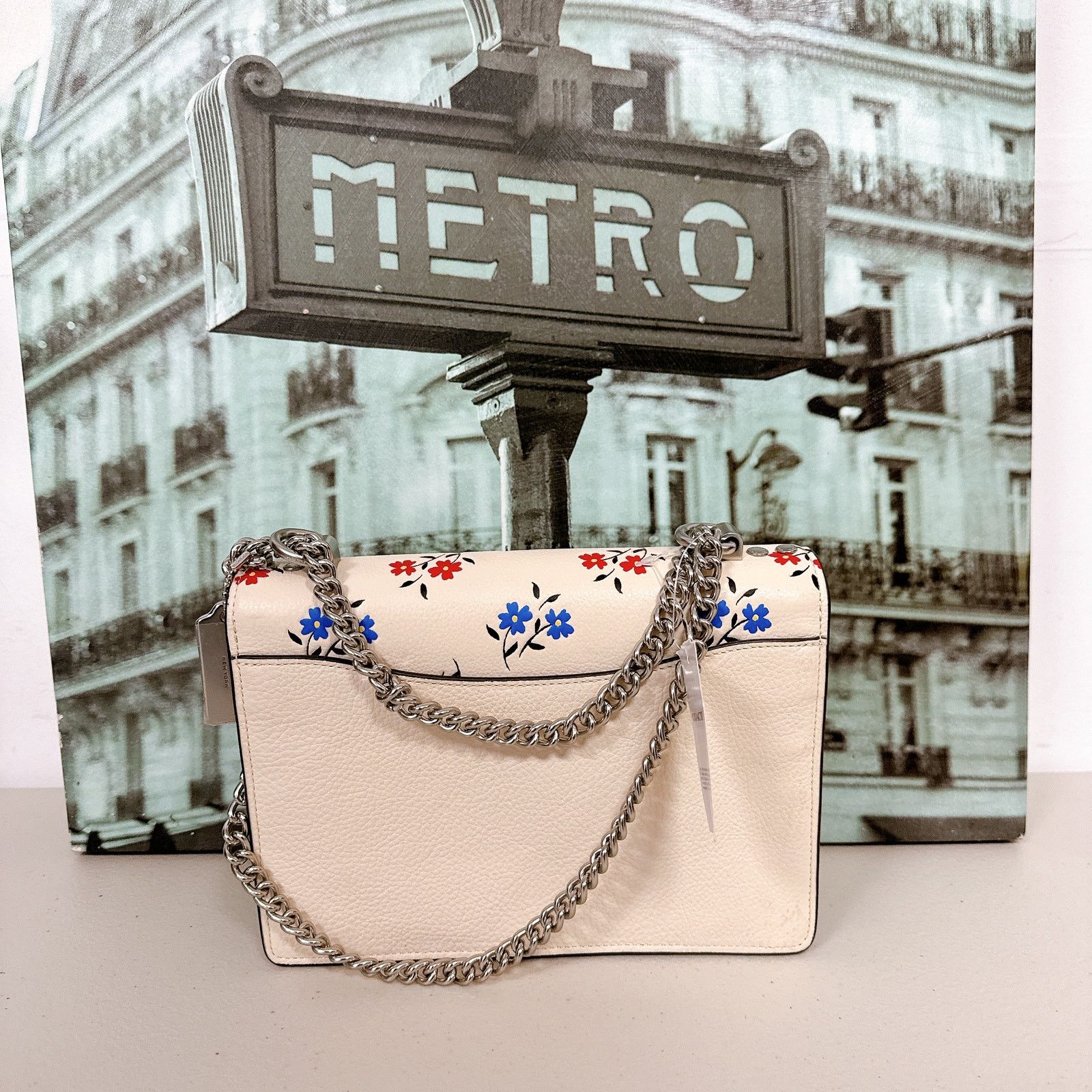 Coach COACH CT831 Mini Klare Crossbody Floral Print Leather Chalk Size ONE SIZE - 2 Thumbnail