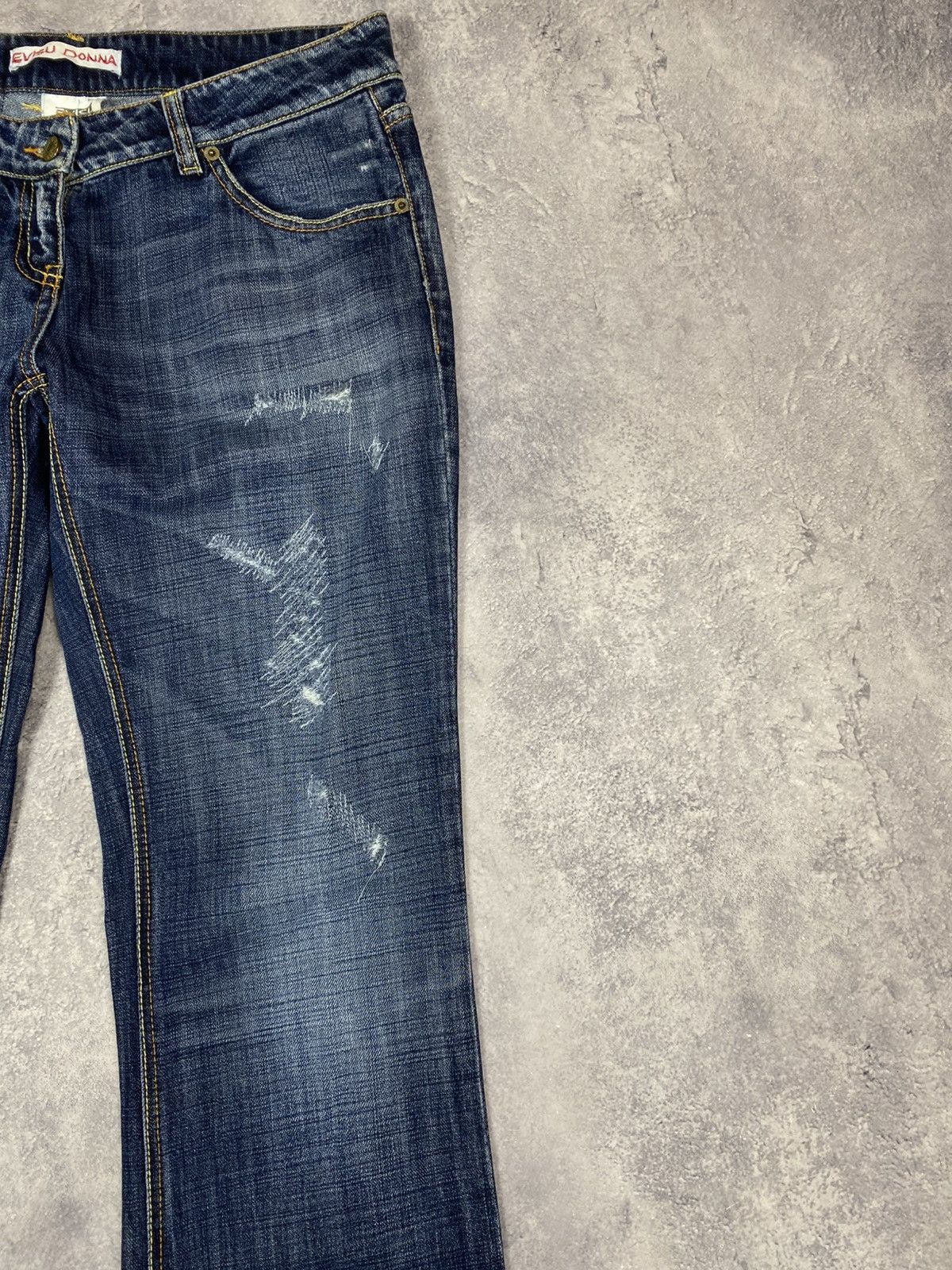 Evisu Evisu Donna Flared Bootcut Jeans Stonewashed y2k japanese Size 31" - 11 Thumbnail