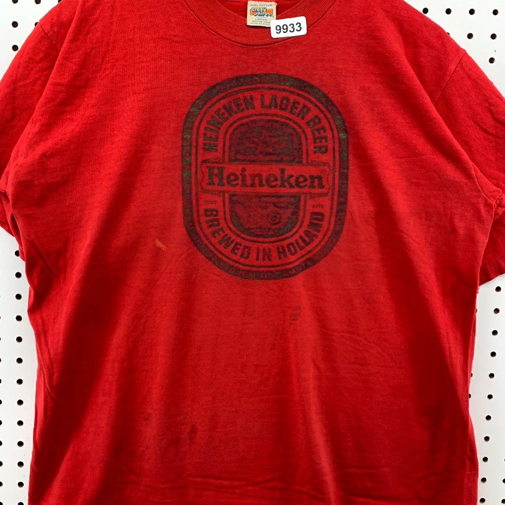 Vintage VINTAGE Crazy Shirts Heineken Logo Shirt Mens M Red 70s 80s Beer Art 21.5x26 Size US M / EU 48-50 / 2 - 4 Thumbnail