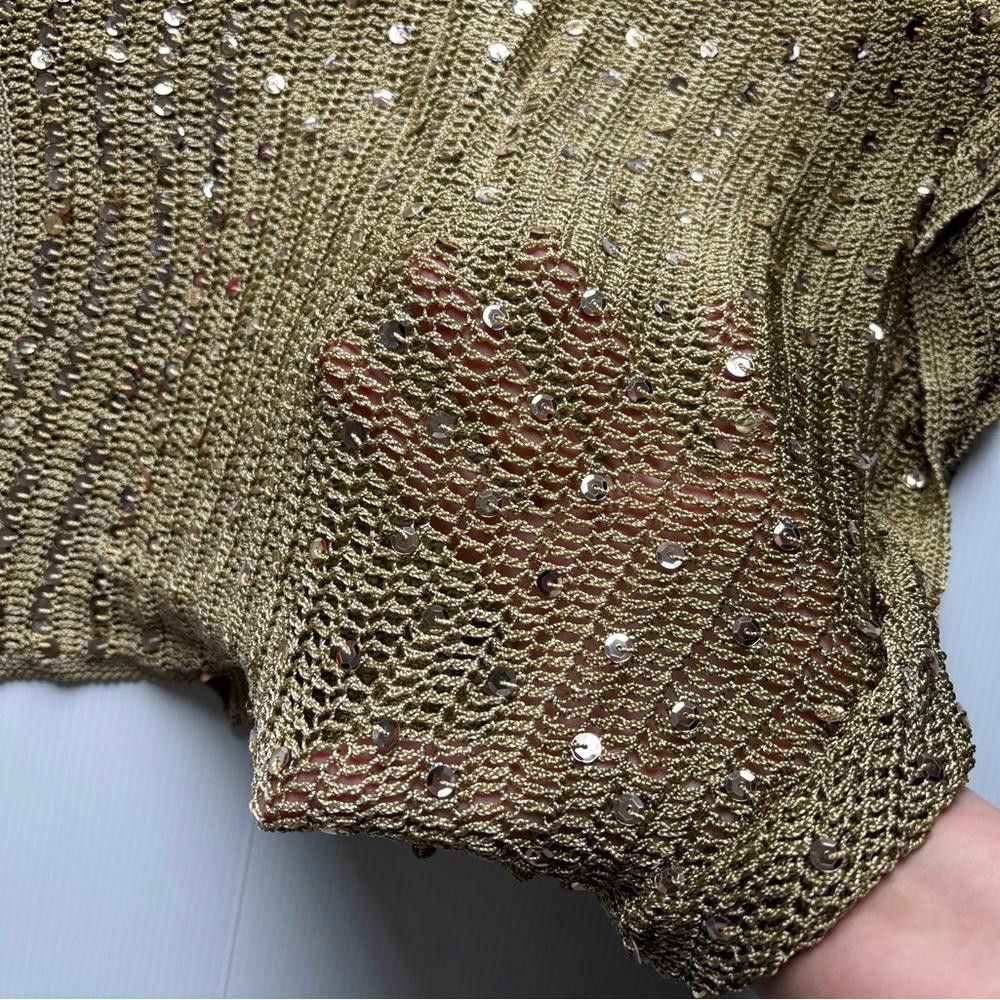 Designer Vintage Crochet Sequin Top Size S / US 4 / IT 40 - 2 Thumbnail