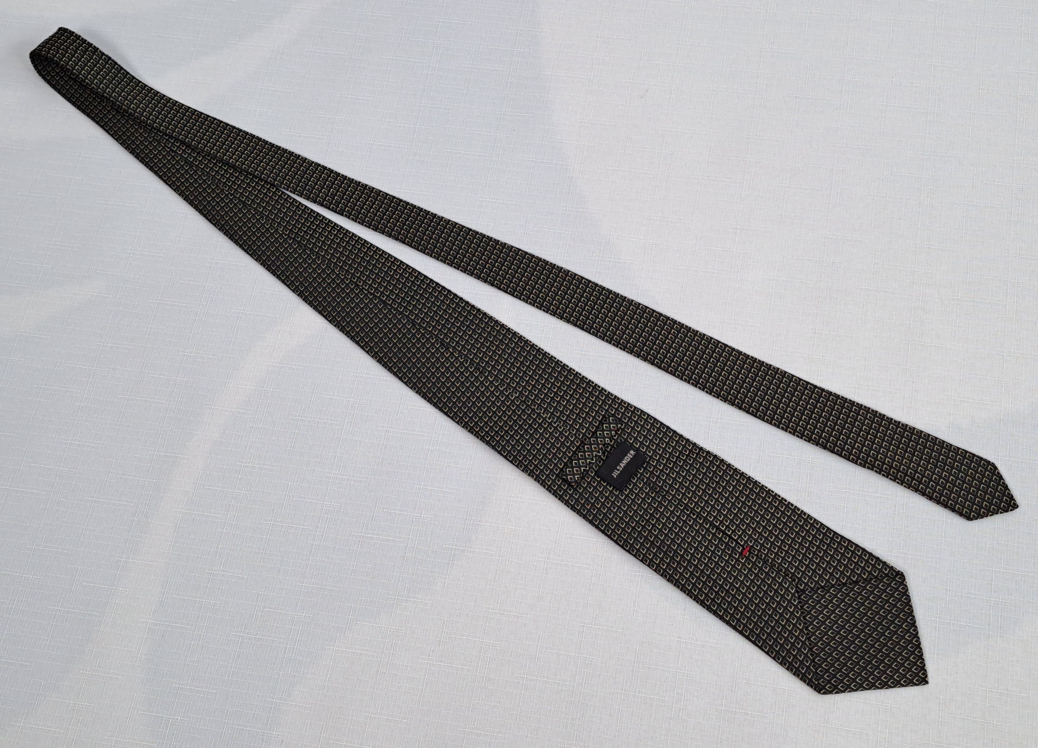 Jil Sander Jil Sander geometric pattern silk tie. Size ONE SIZE - 5 Thumbnail