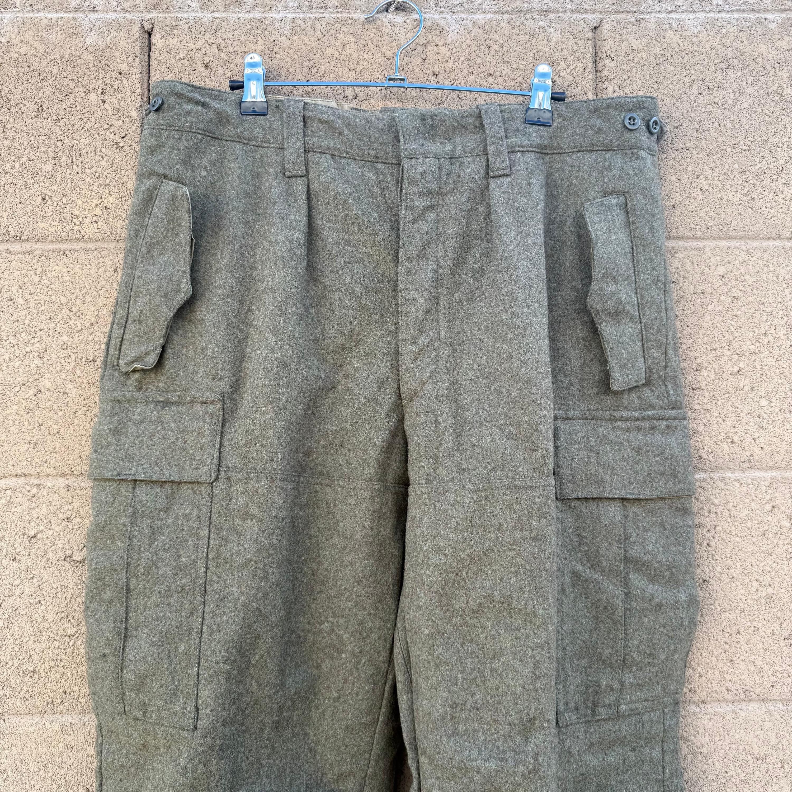 Vintage 60's German Military Wool Cargo Field Pants Size US 34 / EU 50 - 9 Thumbnail