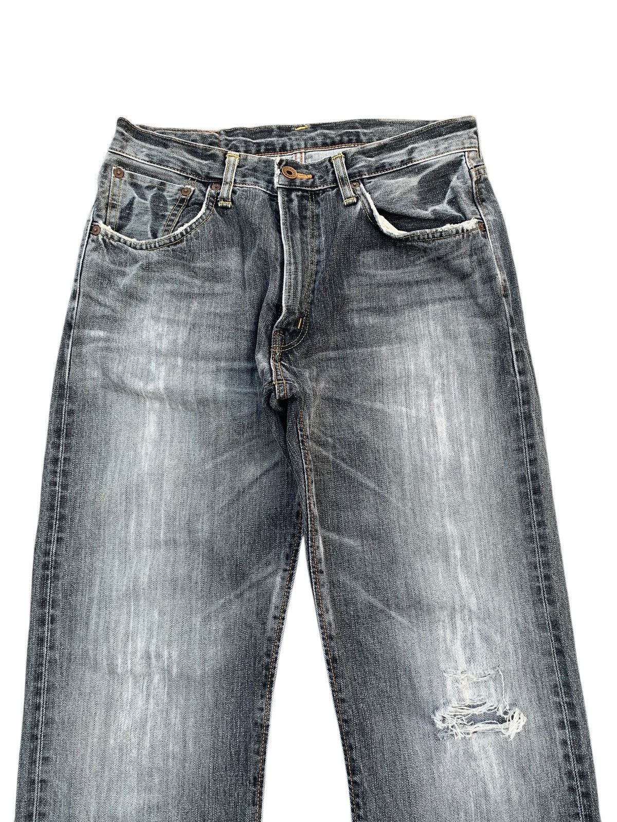 Edwin VINTAGE EDWIN 505zx SELVEDGE FADED & RUSTY DISTRESSED DENIM Size US 30 / EU 46 - 6 Thumbnail