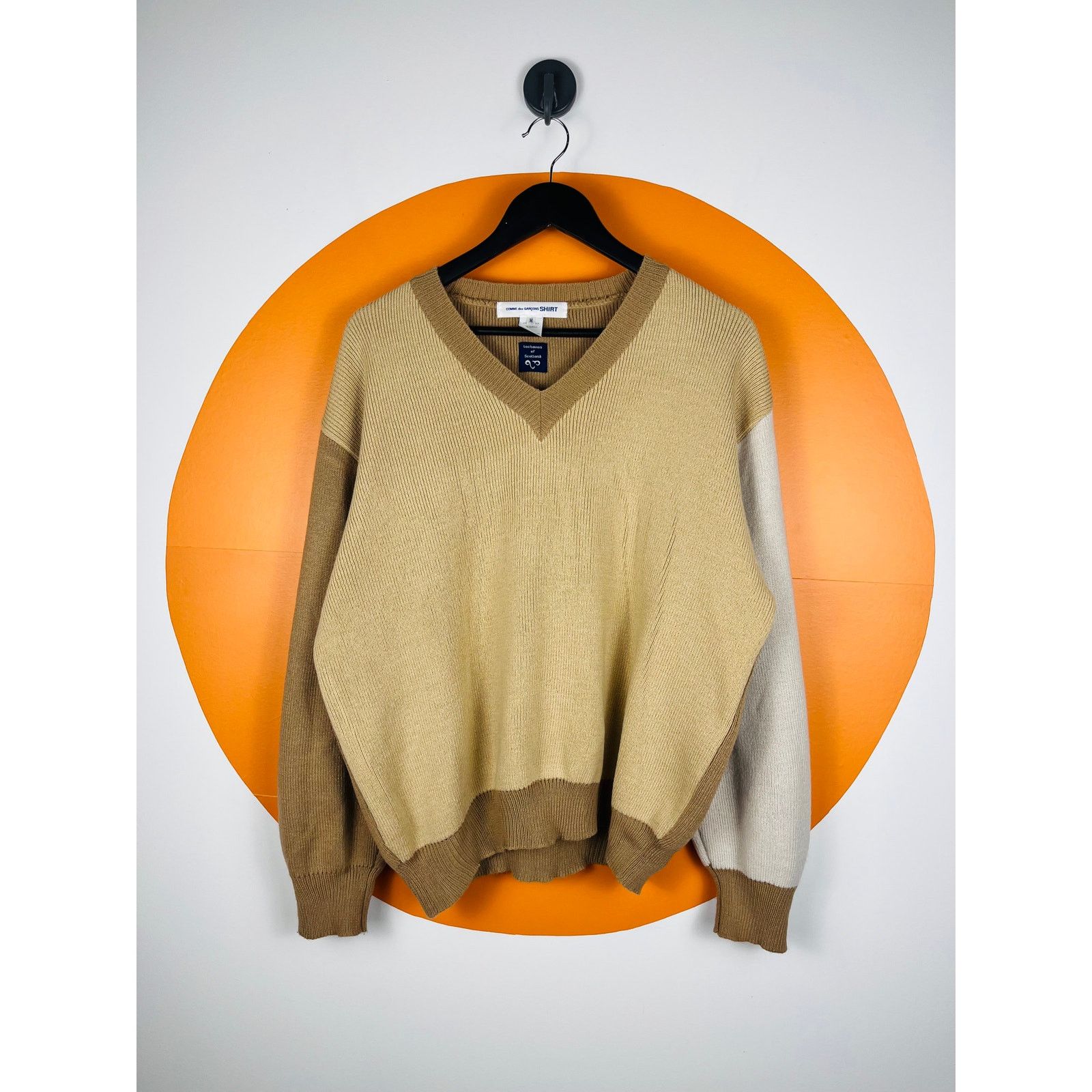 トップス COMME des GARCONS knit asymmetry archive Comme des Garcons SHIRT Archive Asymmetrical V Neck Knit Cardigan