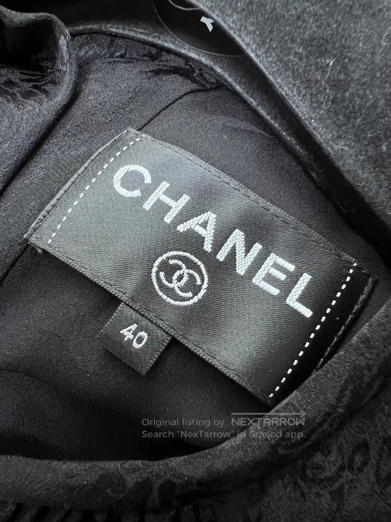 Chanel Chanel Dark pattern print double C puff sleeve cake prince Size S / US 4 / IT 40 - 5 Thumbnail