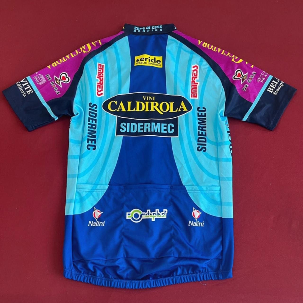Vintage Vini Caldirola Cidermec Nalini cycling jersey Men's Size 5 L Size US L / EU 52-54 / 3 - 6 Thumbnail