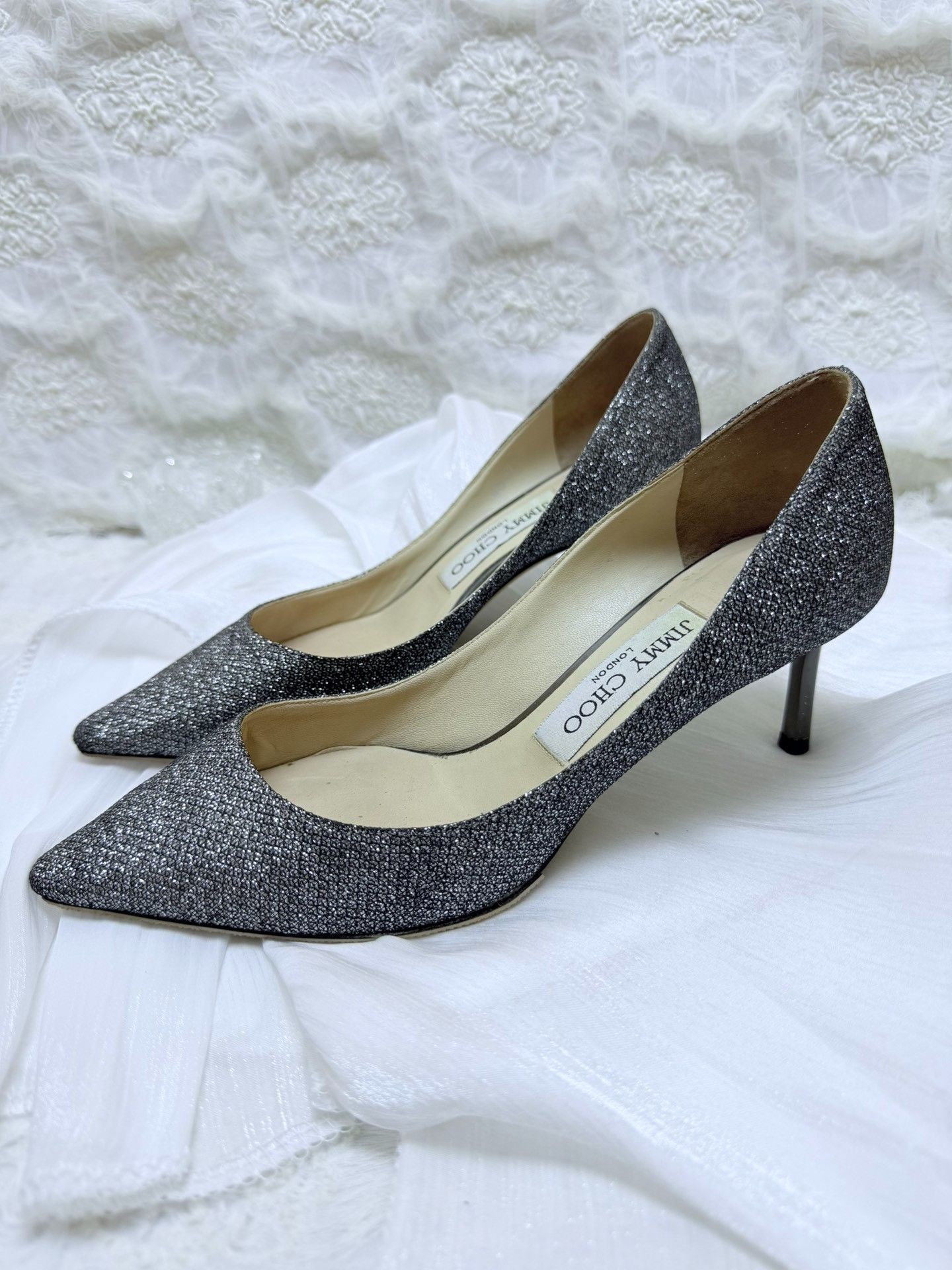 Jimmy Choo Jimmy Choo Silver Lowtop Sneakers us_6 Women Size US 6 / IT 36 - 1 Thumbnail