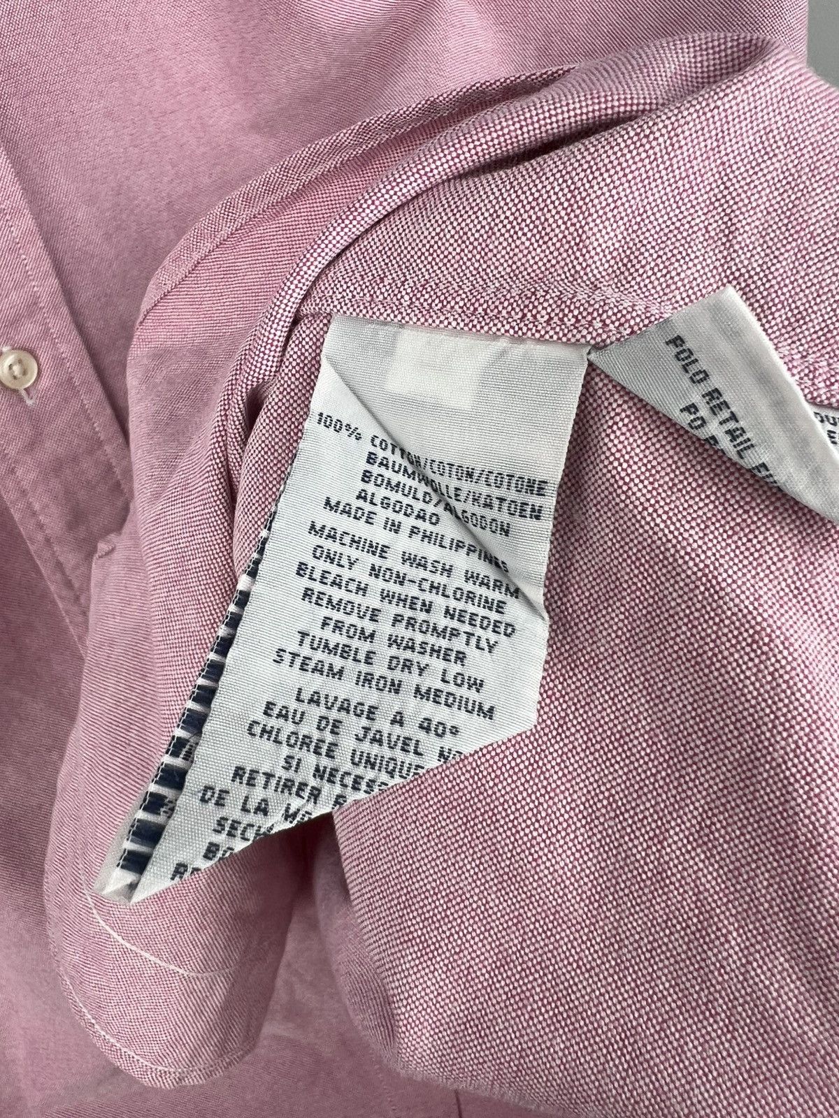 Polo Ralph Lauren × Ralph Lauren × Vintage Polo Ralph Lauren Longsleeve Pink Shirt Size US L / EU 52-54 / 3 - 5 Thumbnail