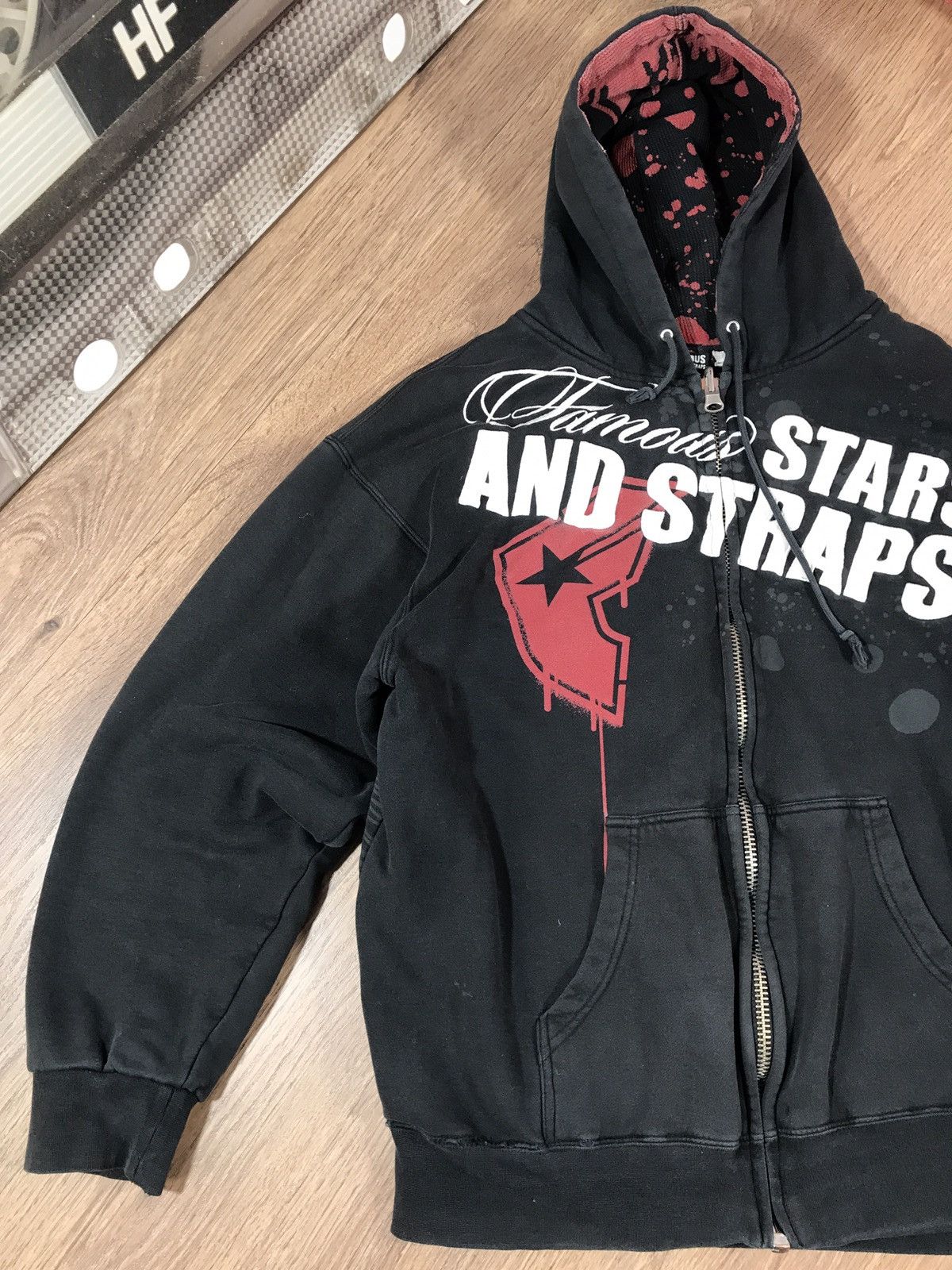 Famous Stars And Straps × Rap Tees × Vintage Vintage Rare Famous Stars & Straps Zip Hoodie Size US XL / EU 56 / 4 - 2 Thumbnail