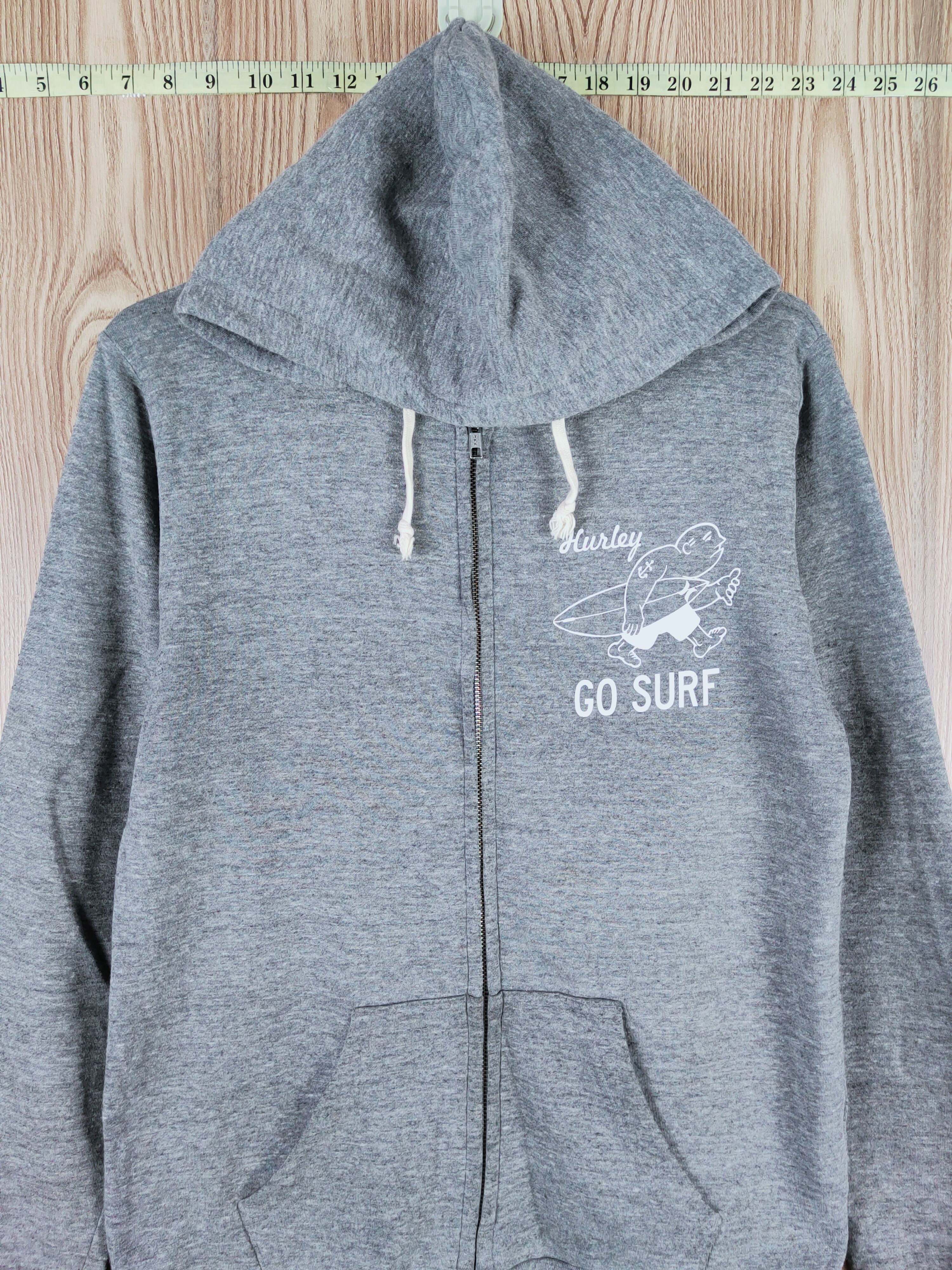 Hurley × Vintage Vintage & Faded Hurley Dark Gray Go Surf Hoodie Sweaters Size US M / EU 48-50 / 2 - 3 Thumbnail