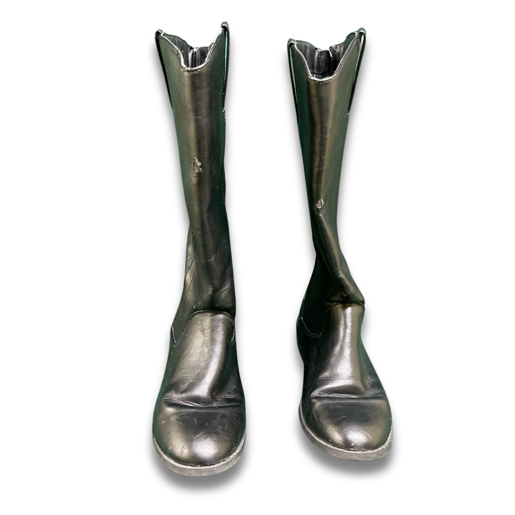 Other CAT & JACK Black Knee-High Riding Boots With Zipper Closure Size US 4 / IT 34 - 2 Thumbnail