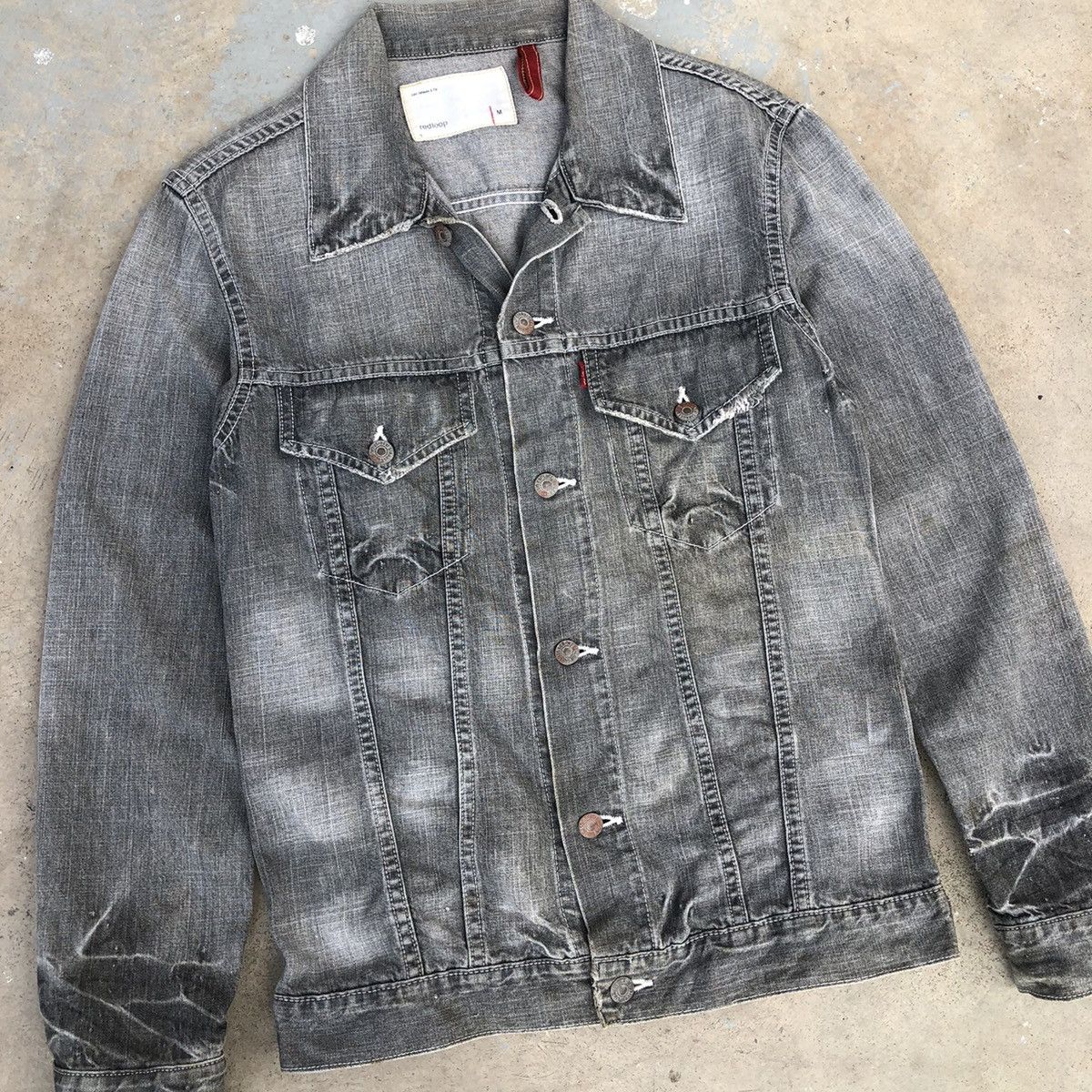Levi's Vintage Clothing Vintage Levis redloop Distressed Denim Trucker Jacket Size US M / EU 48-50 / 2 - 3 Thumbnail