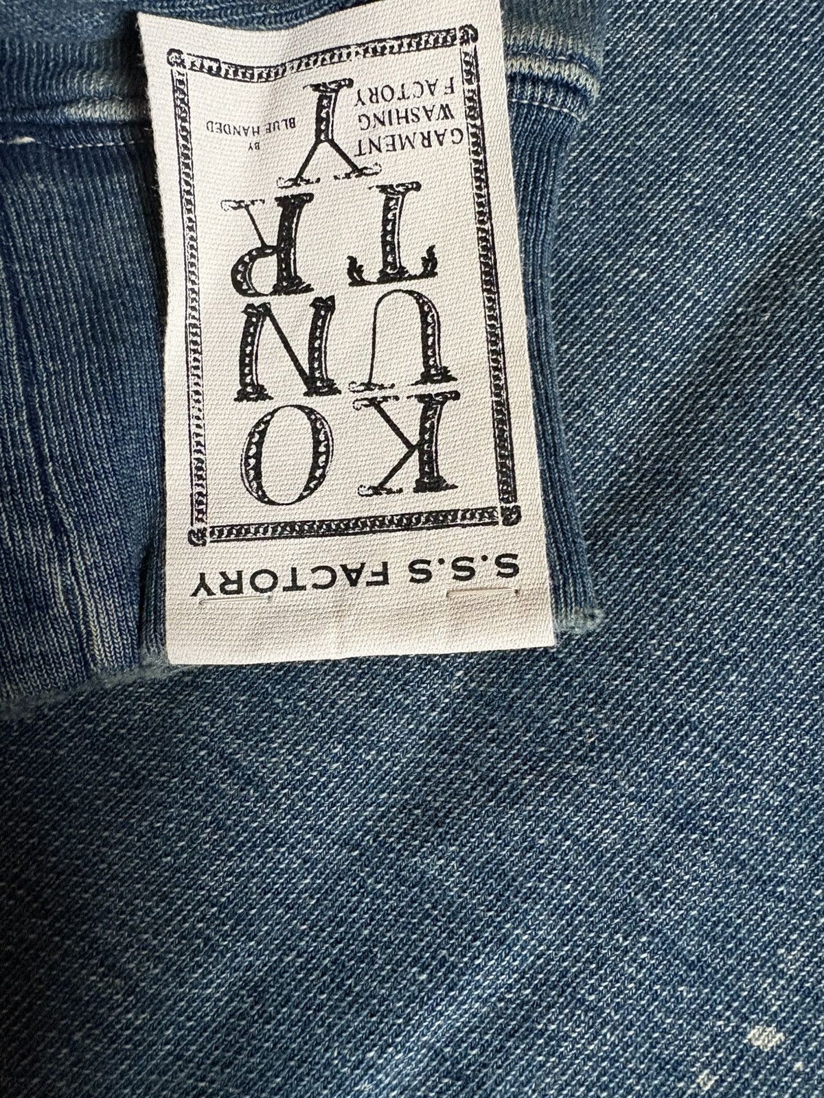 Kapital KAPITAL BORO patchwork damage weathering Indigo sweat shirt Size US M / EU 48-50 / 2 - 15 Thumbnail
