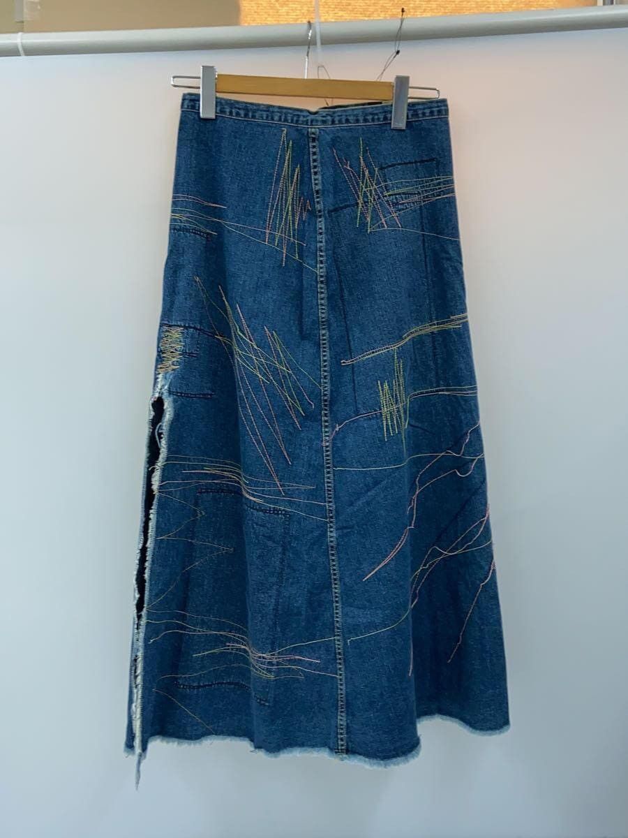 Hysteric Glamour Stitch Denim Maxi Skirt Size 28" / US 6 / IT 42 - 2 Thumbnail
