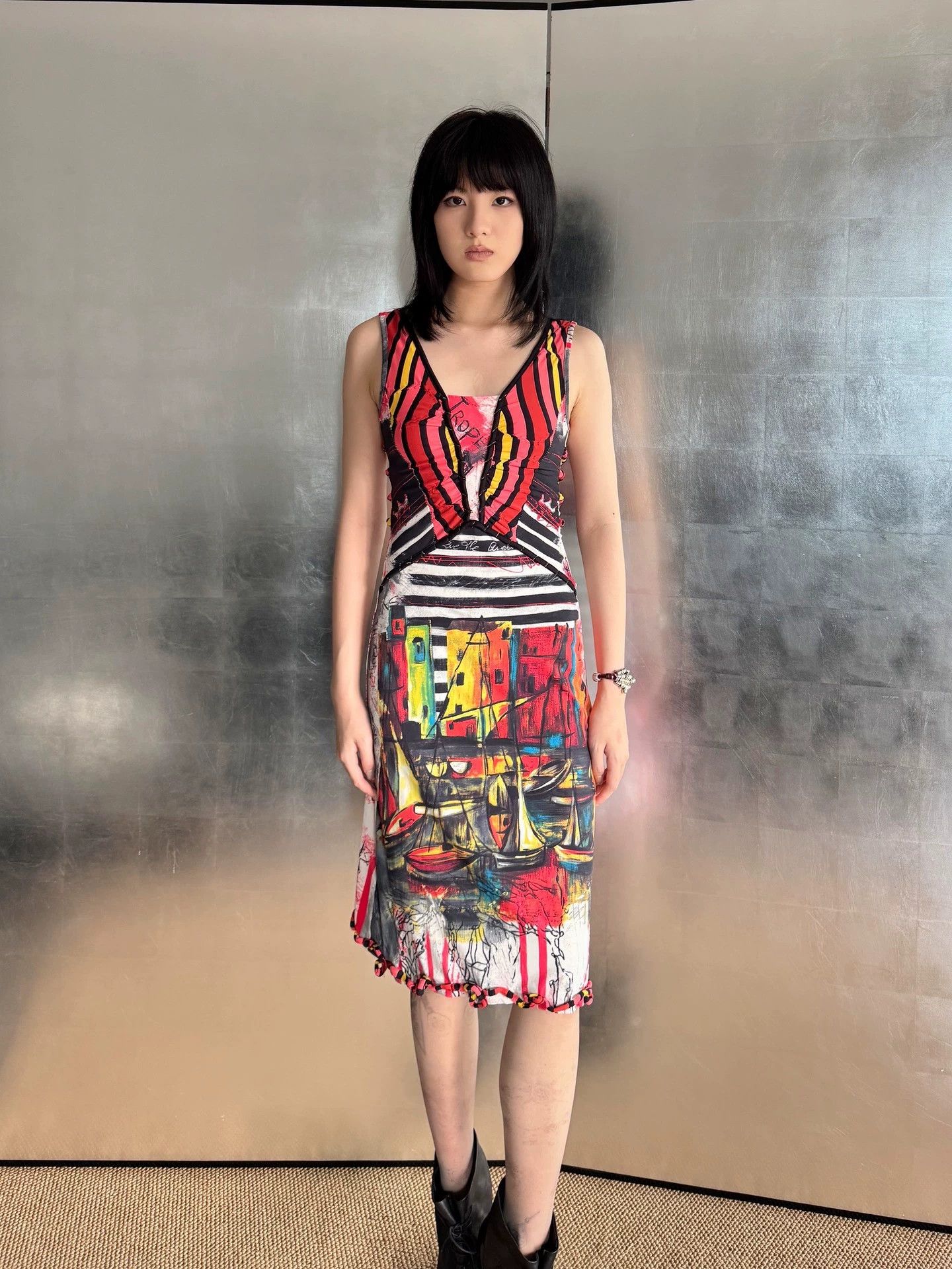 Other Save the Queen Painted Elastic Dress Vintage Size M Size M / US 6-8 / IT 42-44 - 2 Thumbnail