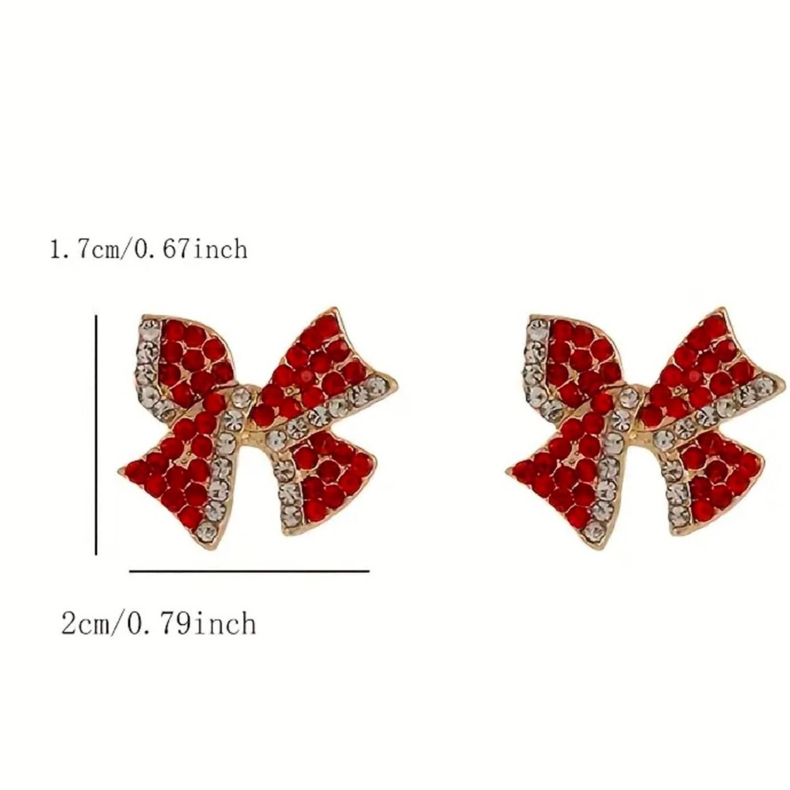Designer Round Cut Simulated Red Garnet Stud Earrings In 14K Size ONE SIZE - 5 Thumbnail