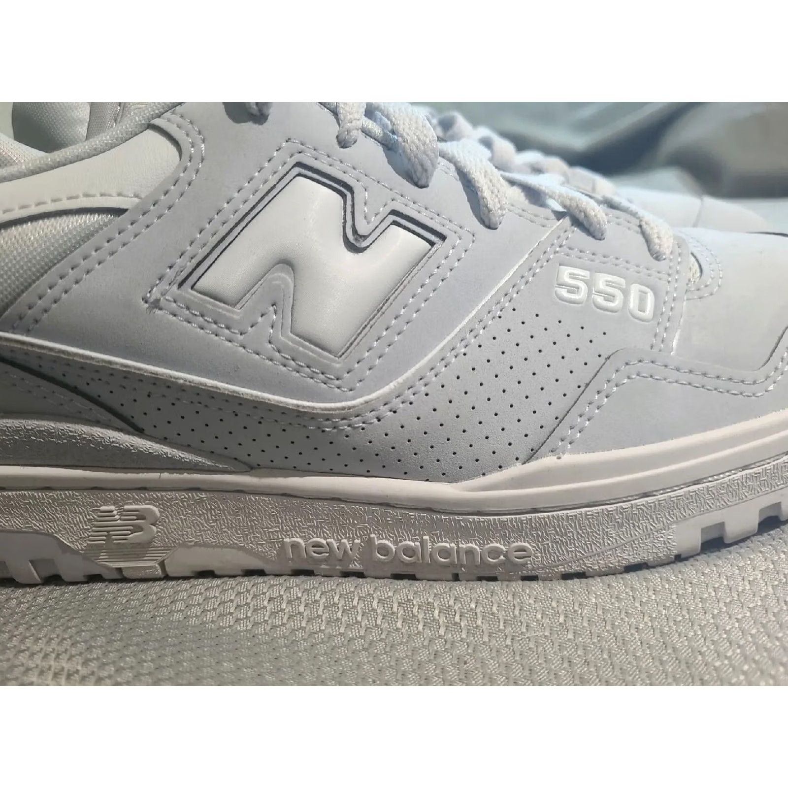 New Balance New Balance 550 Mens Sneaker BB550HSB Leather Granite Gray Blue 9.5 Casual Athletic Shoes Street Style Mens Size US 10 / EU 43 - 2 Thumbnail