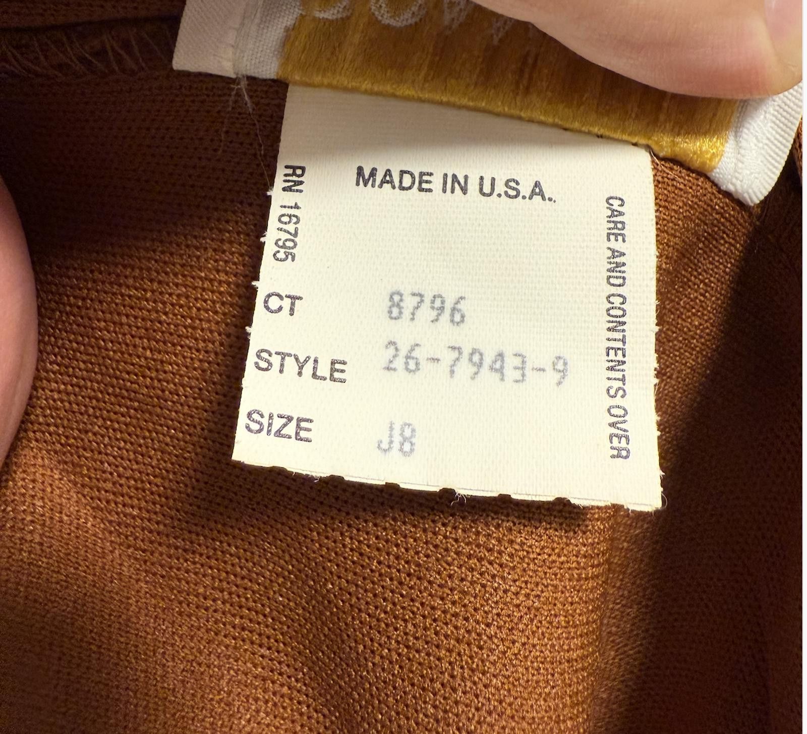 Designer Vintage Roaman’s Rust Brown Pull-On Pants J8 Size 30" / US 8 / IT 44 - 5 Thumbnail