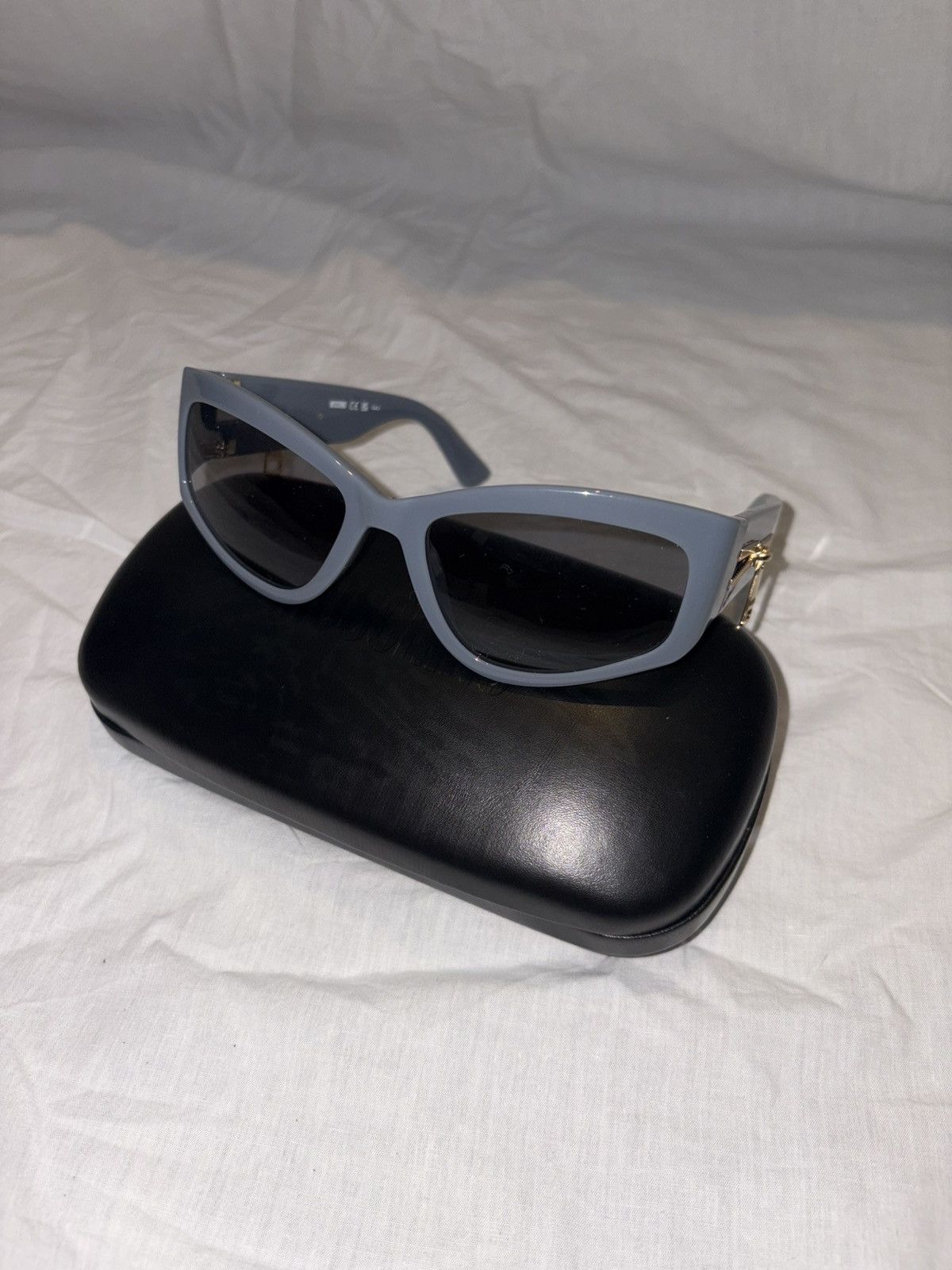 Moschino Moschino Blue Zipper Sunglasses Size ONE SIZE - 4 Thumbnail