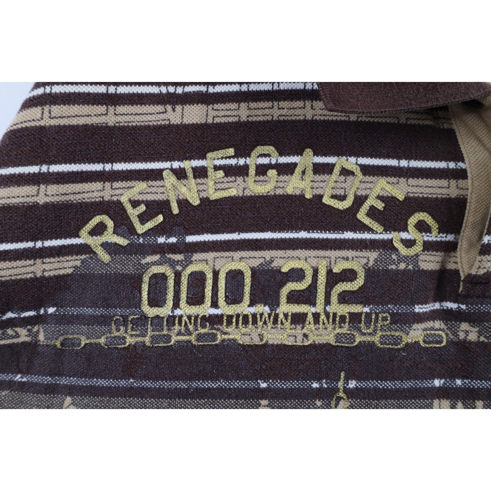 Marithe + Francois Girbaud × Vintage Vintage 90s Marithe Francois Girbaud Spell Out Striped Polo Size US XL / EU 56 / 4 - 6 Thumbnail