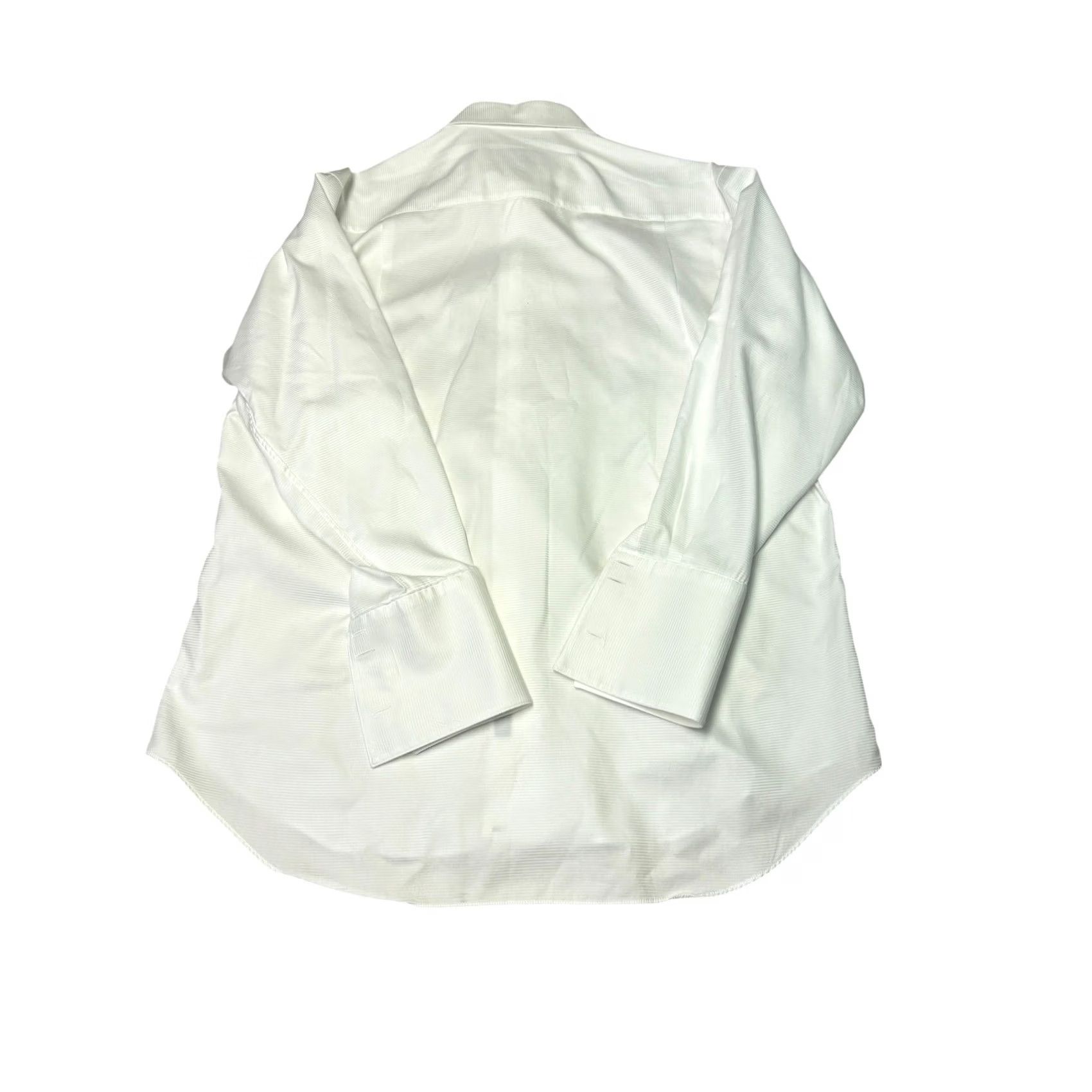 David Donahue David Donahue Mens White Ribbed Cotton Dress Shirt French Cuff 17 32/33 Dress Shirt Mens White Ribbed Cotton French Cuff 17 32/33 Size 46R - 6 Thumbnail