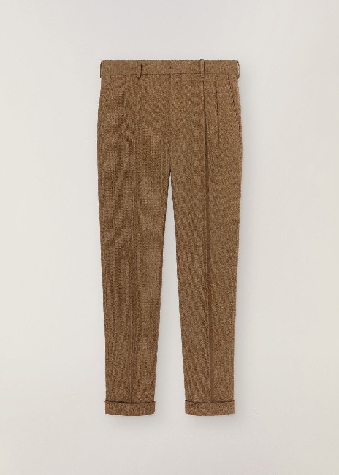 image of Loro Piana O1Loc1C0124 City Two Pinces Trouser In Brown, Men's (Size 34)