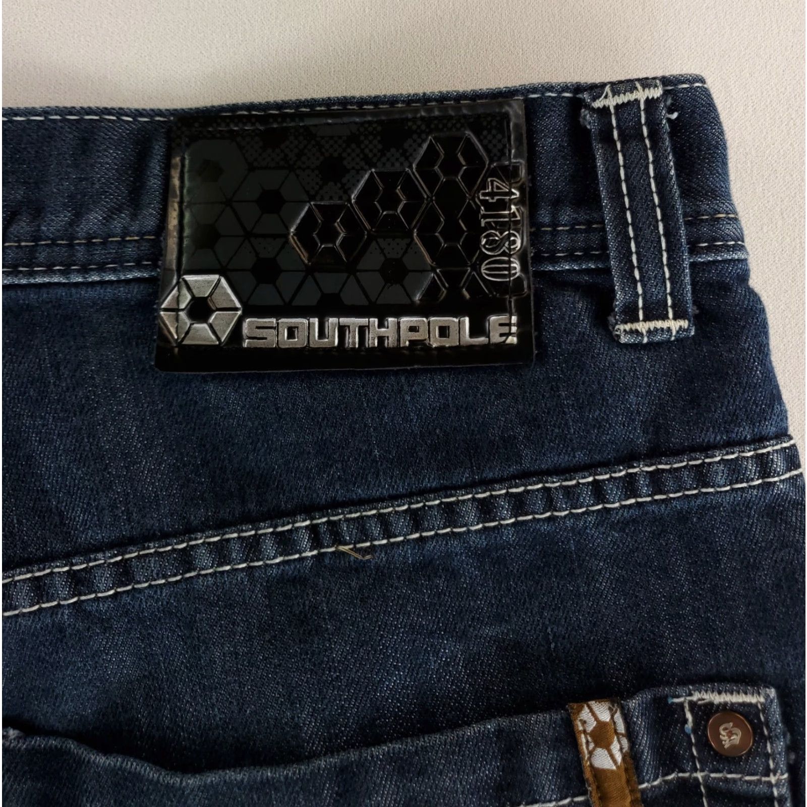 Southpole VINTAGE Southpole Jeans Wide-Leg Baggy 4180 Blue Men's 38 Adult 38x30 Actual Clothing Jeans Size US 38 / EU 54 - 3 Thumbnail