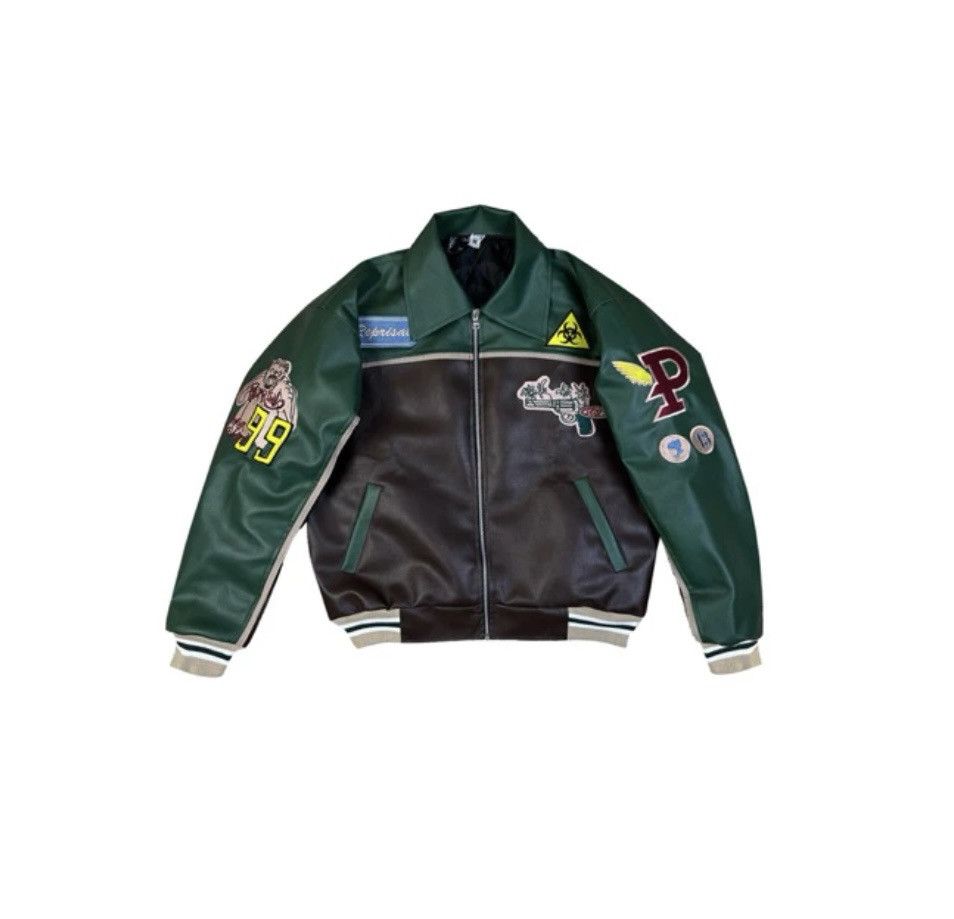 Other Leather bomber jacket griz leather jacket streetwear Size US L / EU 52-54 / 3 - 1 Thumbnail