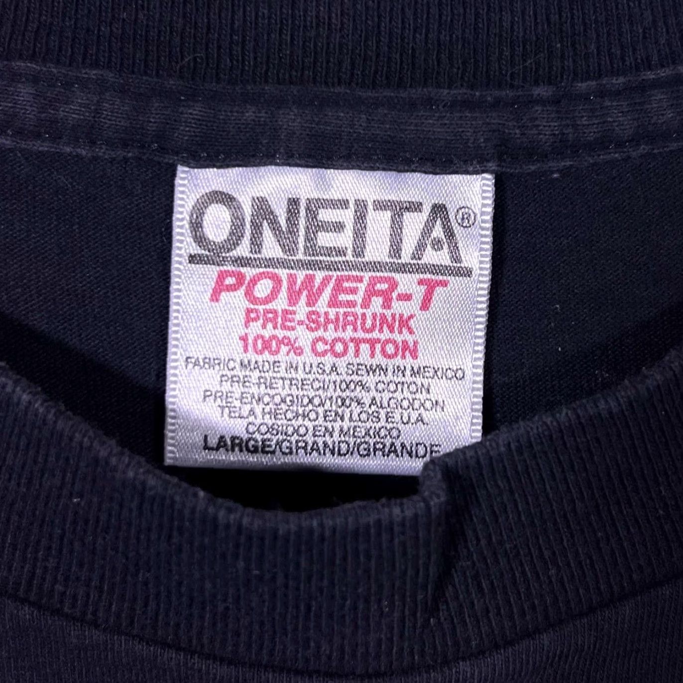 Vintage Vintage Oneita San Diego Dolphin Wildlife Graphic Black T-Shirt Large Men's Regular Cotton 90s Womens? Size US L / EU 52-54 / 3 - 3 Thumbnail