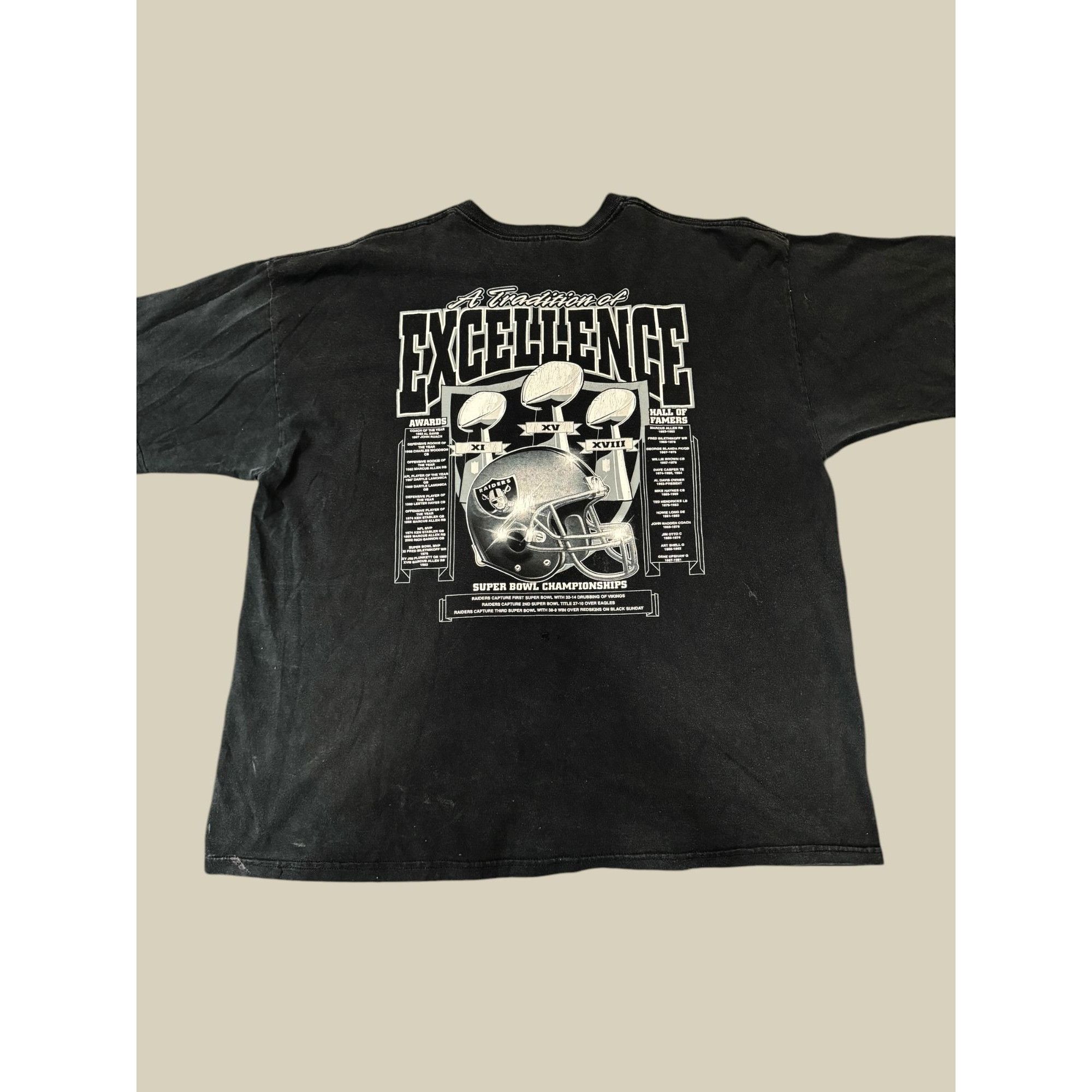 NFL Raiders "Hall of Fame" T-Shirt Size US XXL / EU 58 / 5 - 2 Thumbnail