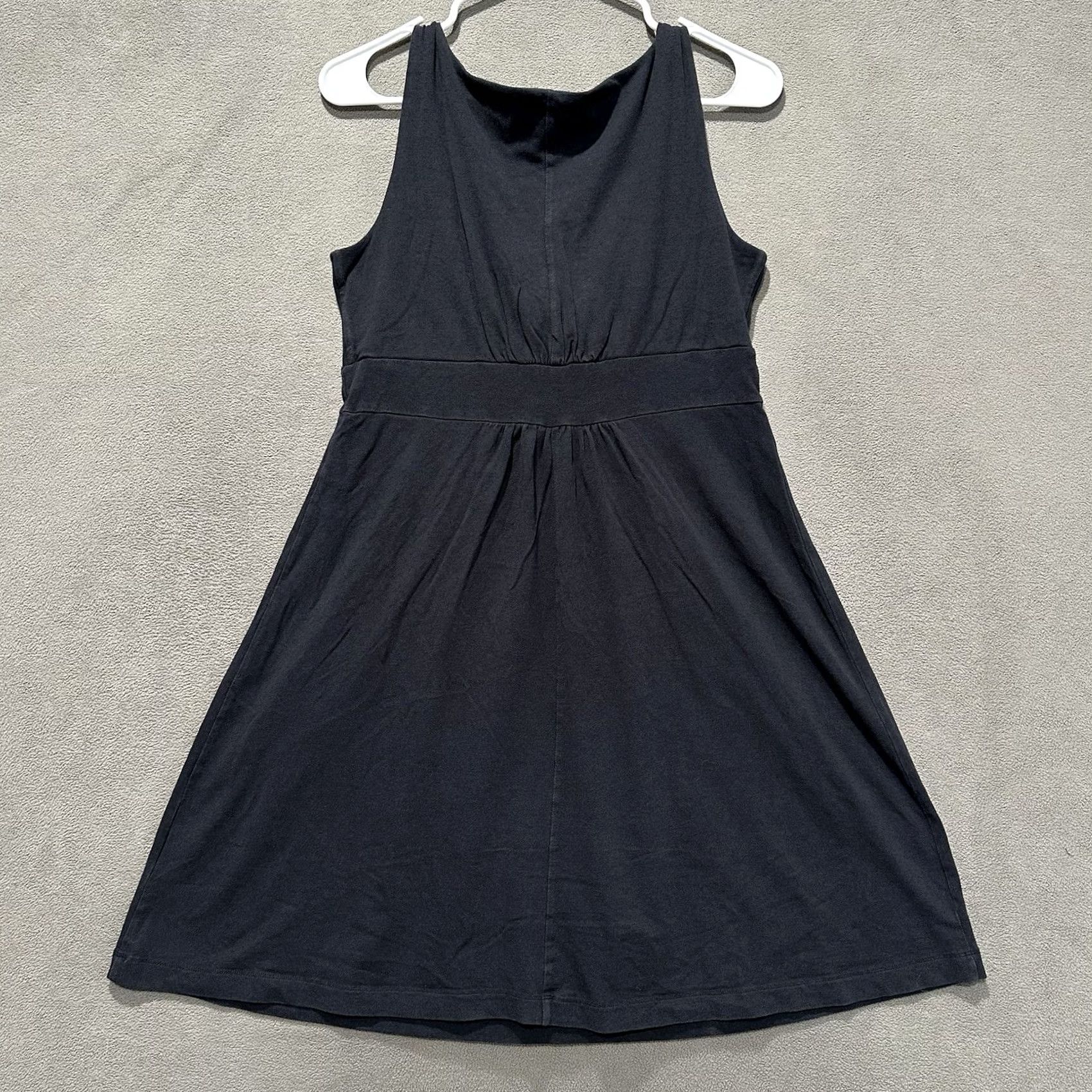 Lands' End Lands End Dress Womens S Black Fit Flare Sleeveless Rayon Surplice V-Neck Casual Size S / US 4 / IT 40 - 2 Thumbnail