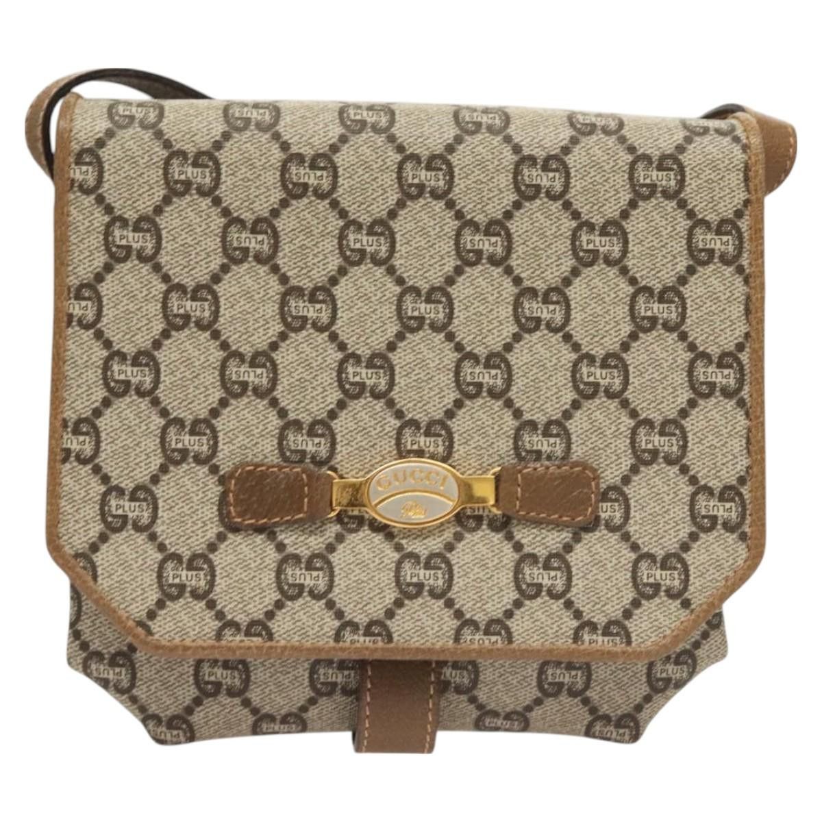 Gucci GUCCI GG Plus Supreme Shoulder Bag Pvc Beige Gold Size ONE SIZE - 2 Thumbnail