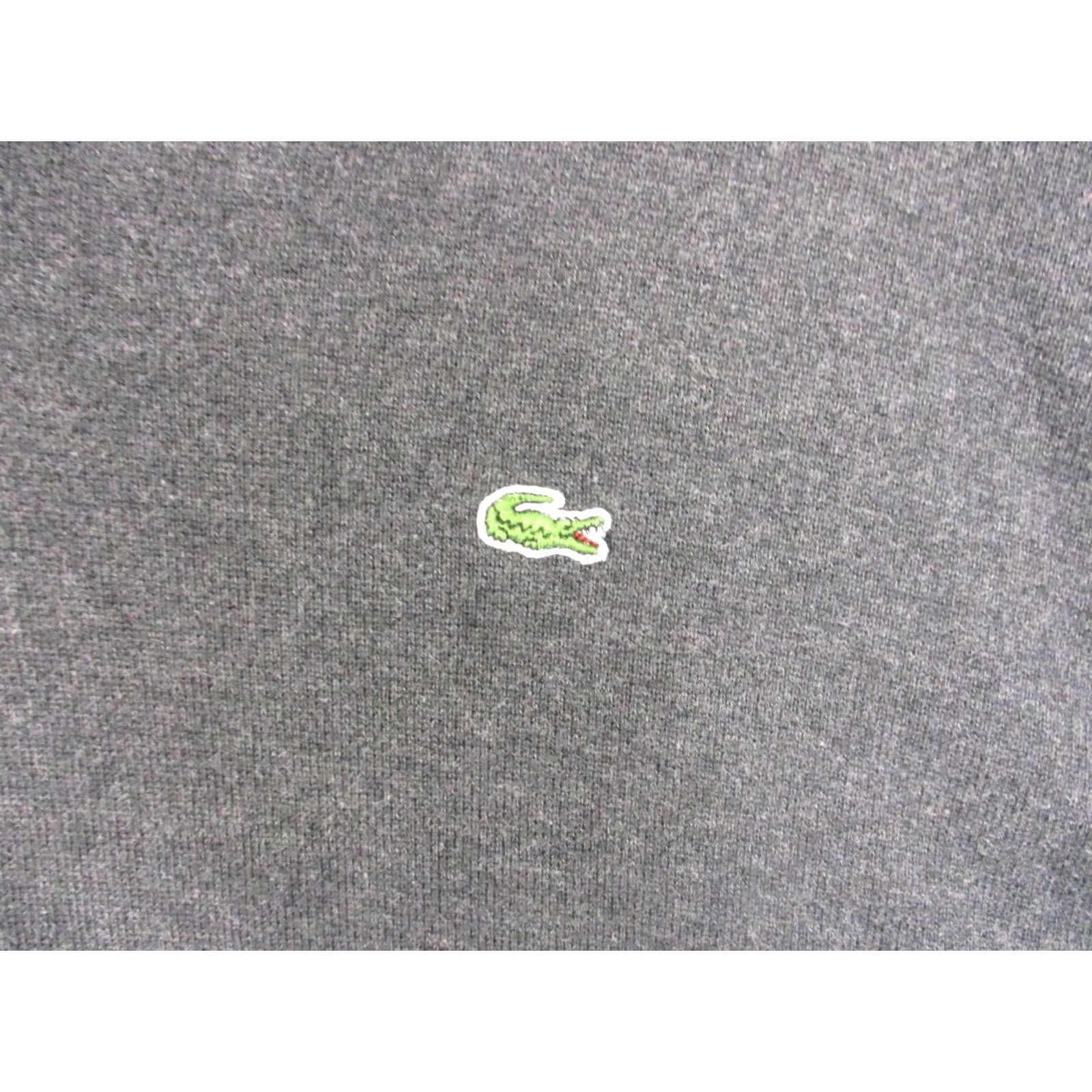 Lacoste Lacoste Mens Vest 3XL Gray Sleeveless V-Neck Cotton Knit Pullover Croc Big & Tall Size US XXL / EU 58 / 5 - 2 Thumbnail