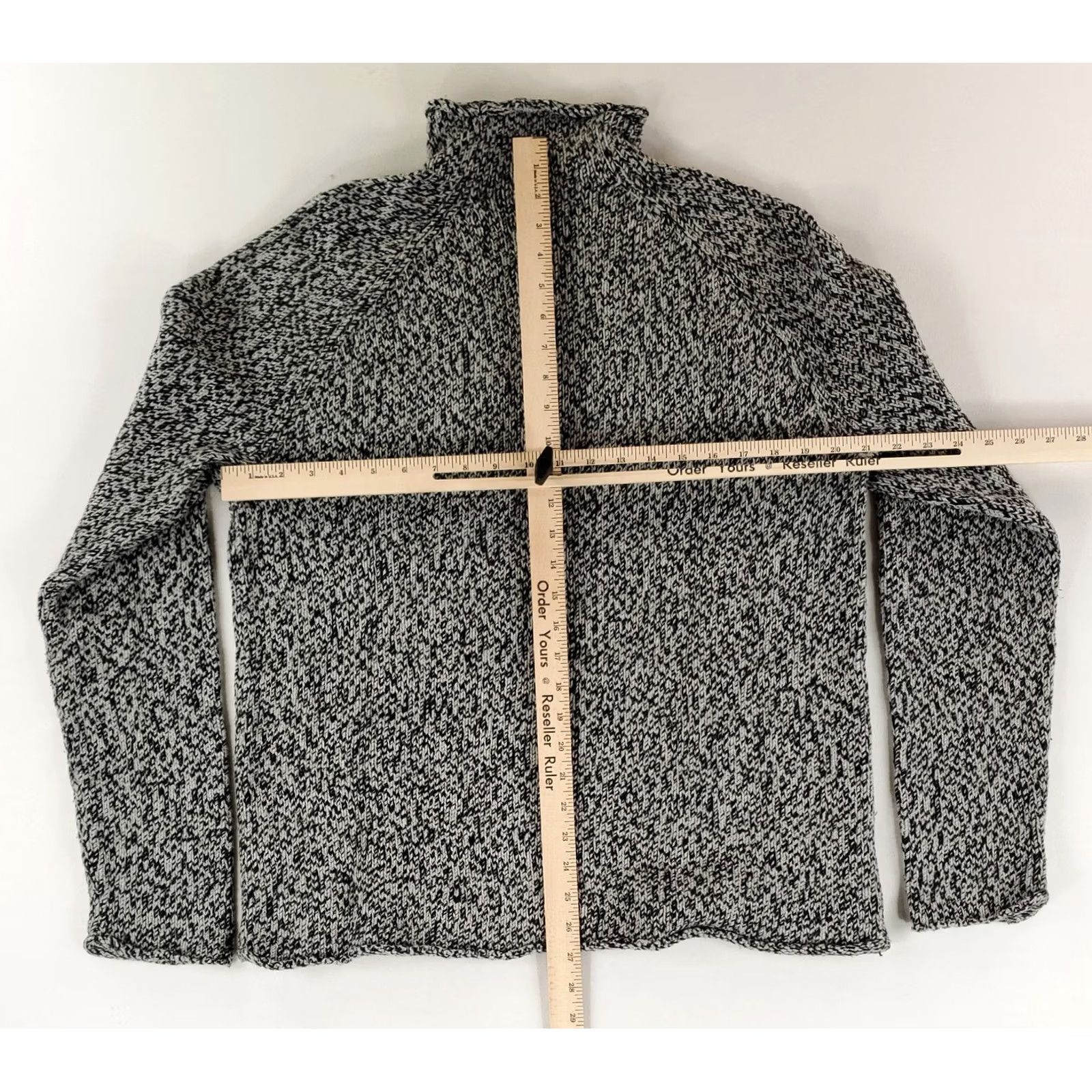 J.Crew J.CREW Sweater Roll Neck Cotton Salt Pepper Marble Black Gray Mens M Sweatshirt Pullover Black Gray Cotton Mens M Size US M / EU 48-50 / 2 - 7 Thumbnail