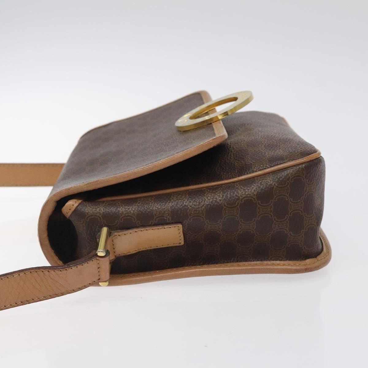 Celine CELINE Macadam Canvas Shoulder Bag Pvc Leather Brown Gold Size ONE SIZE - 5 Thumbnail