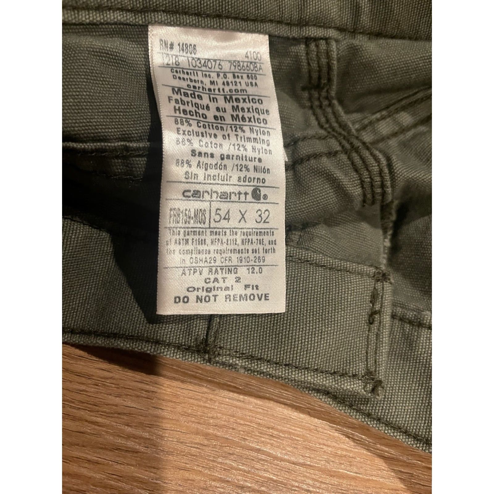 Carhartt Carhartt Men's FRB159 Flame-Resistant Midweight Canvas Jeans 54×32 NEW Size US 38 / EU 54 - 4 Thumbnail