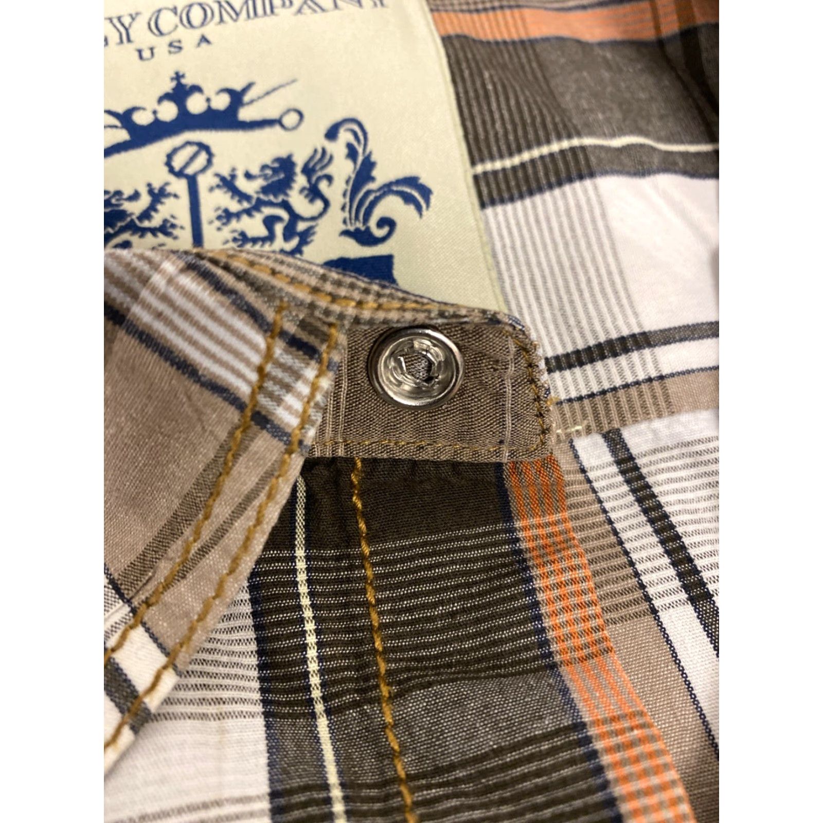 Vintage Denim & Supply Button-Up Shirt Mens Brown Plaid Long Sleeve XXL Casual Preppy Size US XXL / EU 58 / 5 - 7 Thumbnail
