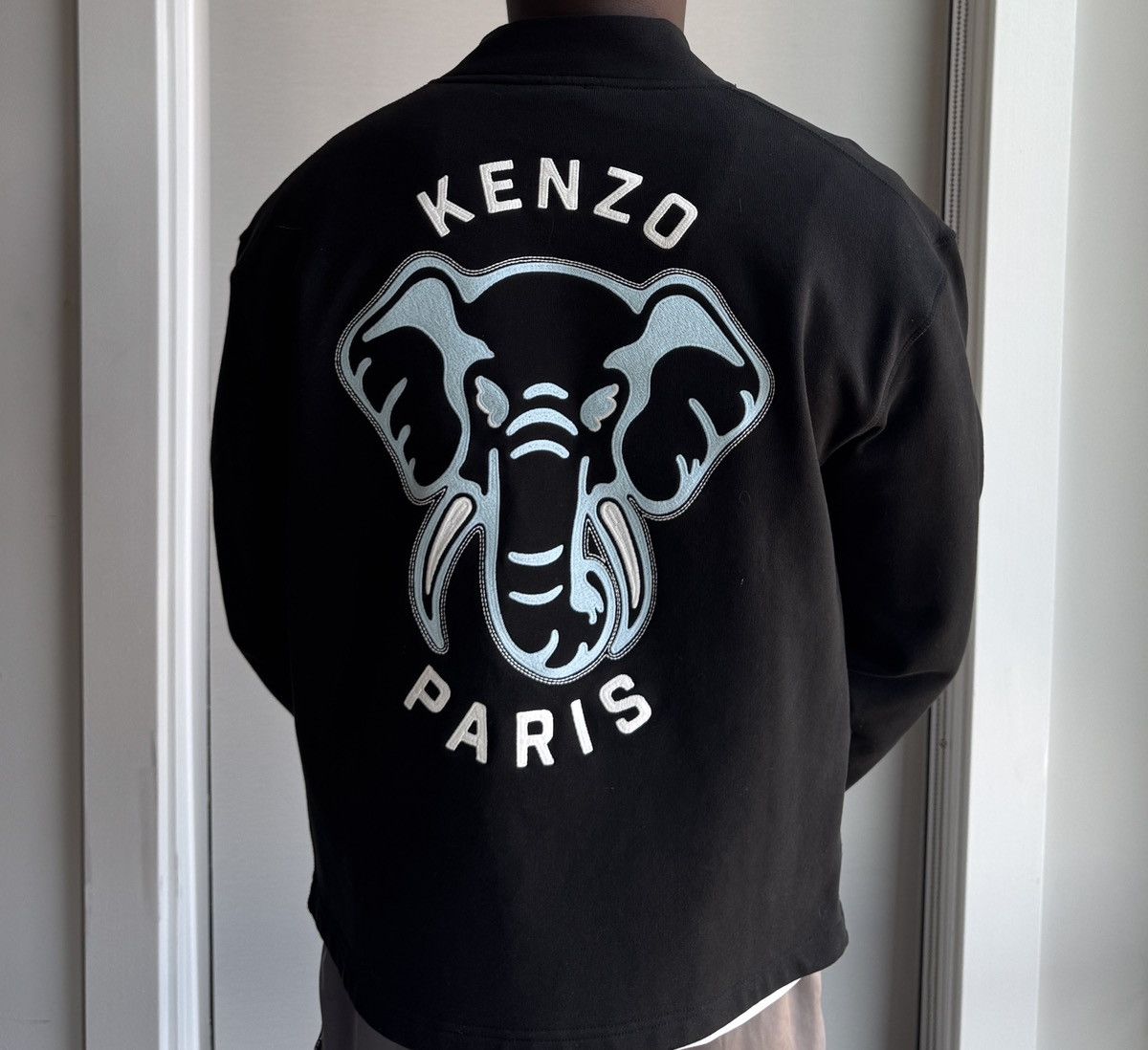 Kenzo Kenzo Black Kenzo Paris Varsity Jungle Elephant Cardigan Size US L / EU 52-54 / 3 - 3 Thumbnail