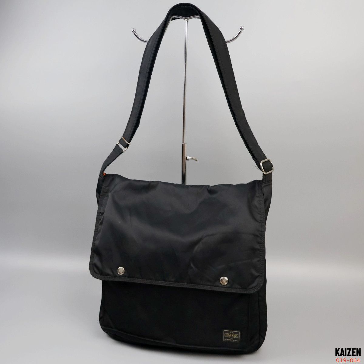 image of Porter - Nylon Messenger Bag in Black, Men's