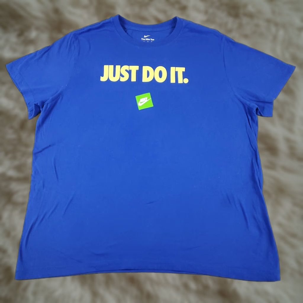 Nike Nike T Shirt Mens XL Blue Swoosh Logo Casual Short Sleeve Logo Graphic Print Men Size US XL / EU 56 / 4 - 1 Thumbnail