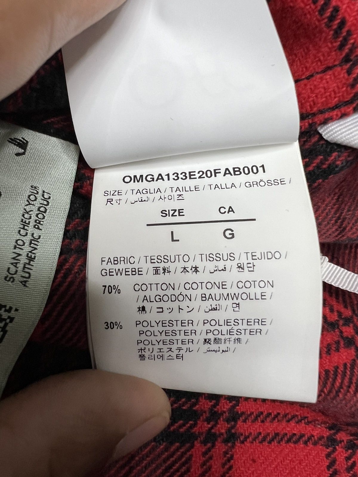 Off-White Off-White Stencil Flannel Check Shirt Size Large Size US L / EU 52-54 / 3 - 9 Thumbnail