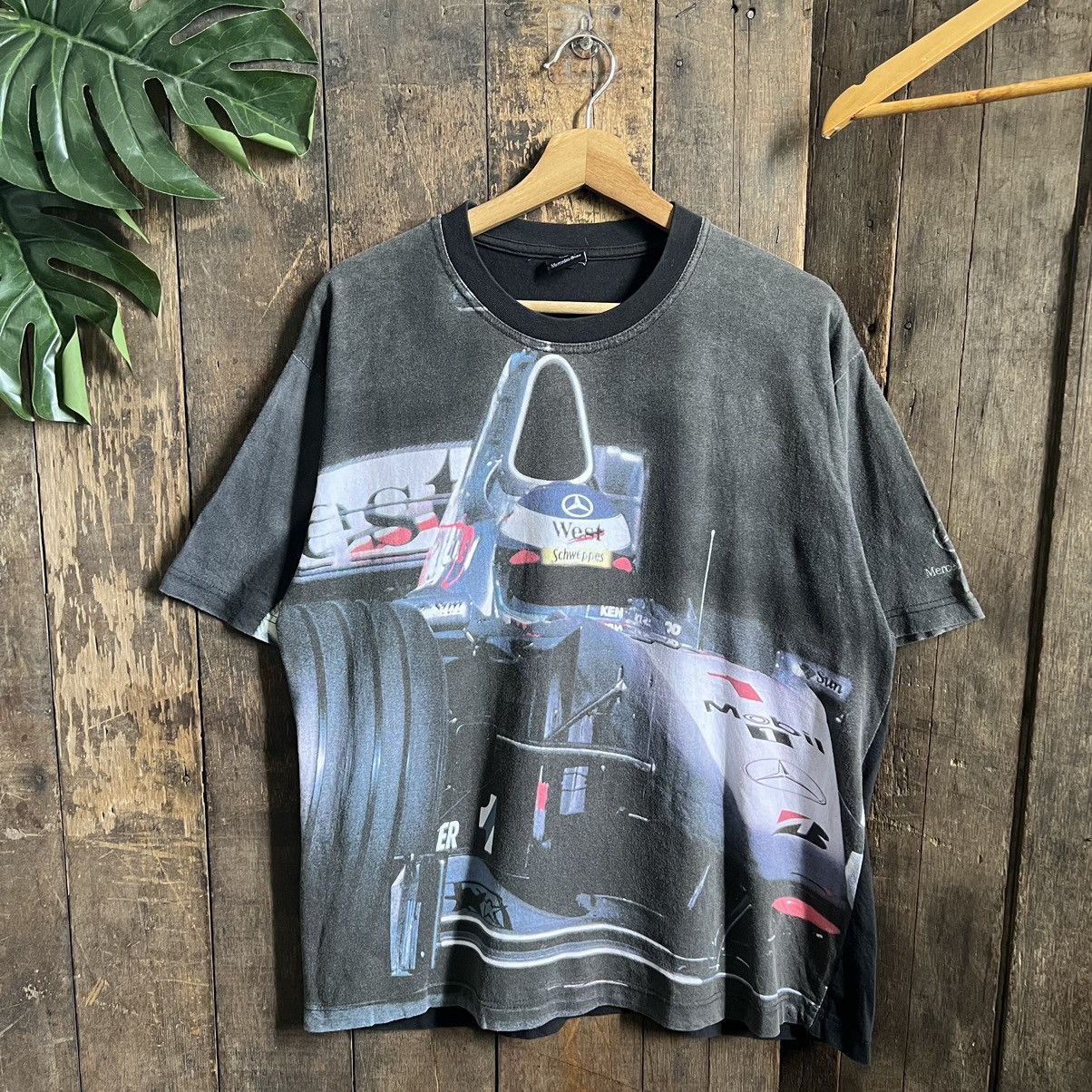Vintage Mercedez Benz Mika Hakinen Formula One Tshirt