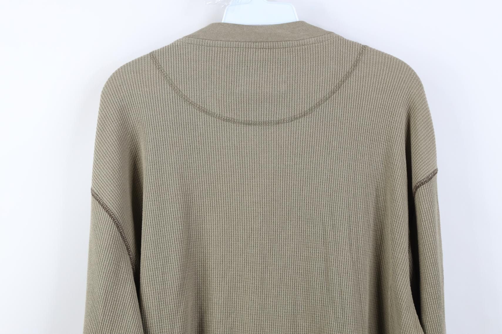 Vintage Vintage Y2K Streetwear Thermal Waffle Knit Henley T-Shirt Size US XL / EU 56 / 4 - 9 Thumbnail