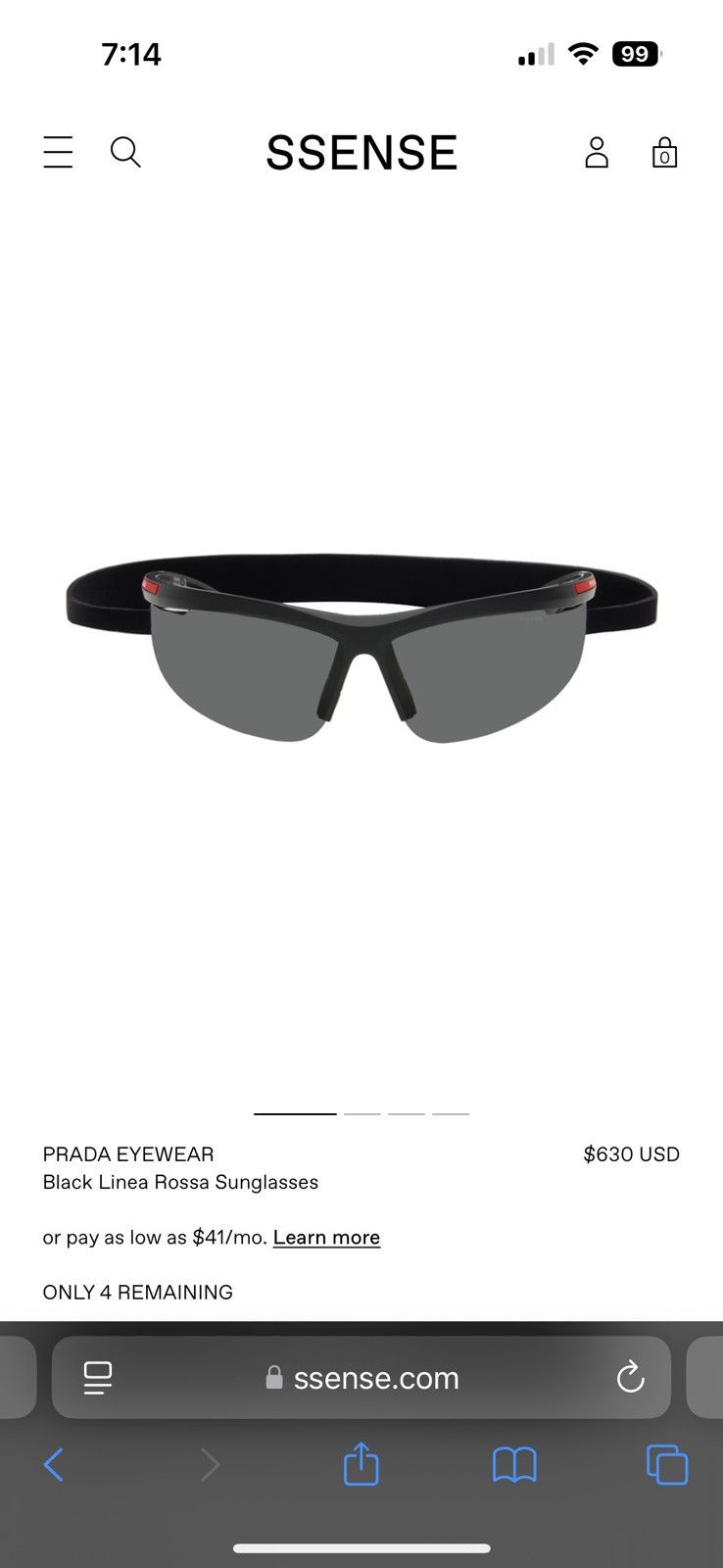 Prada Prada Linea Rossa Active sunglasses Size ONE SIZE - 4 Thumbnail