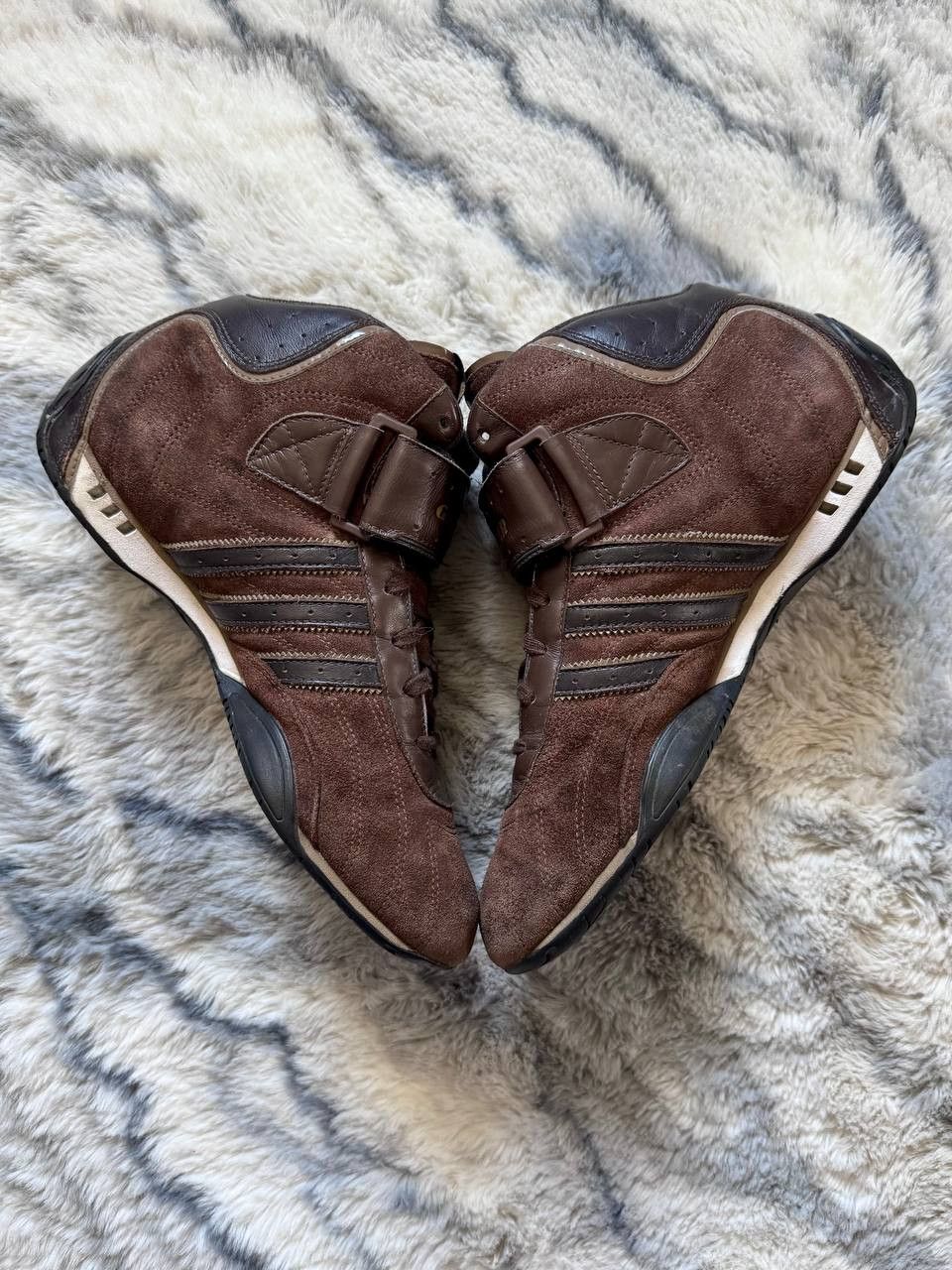Adidas Vintage Adidas Goodyear Brown Hi-Top Sneakers RARE Size US 9 / EU 42 - 3 Thumbnail