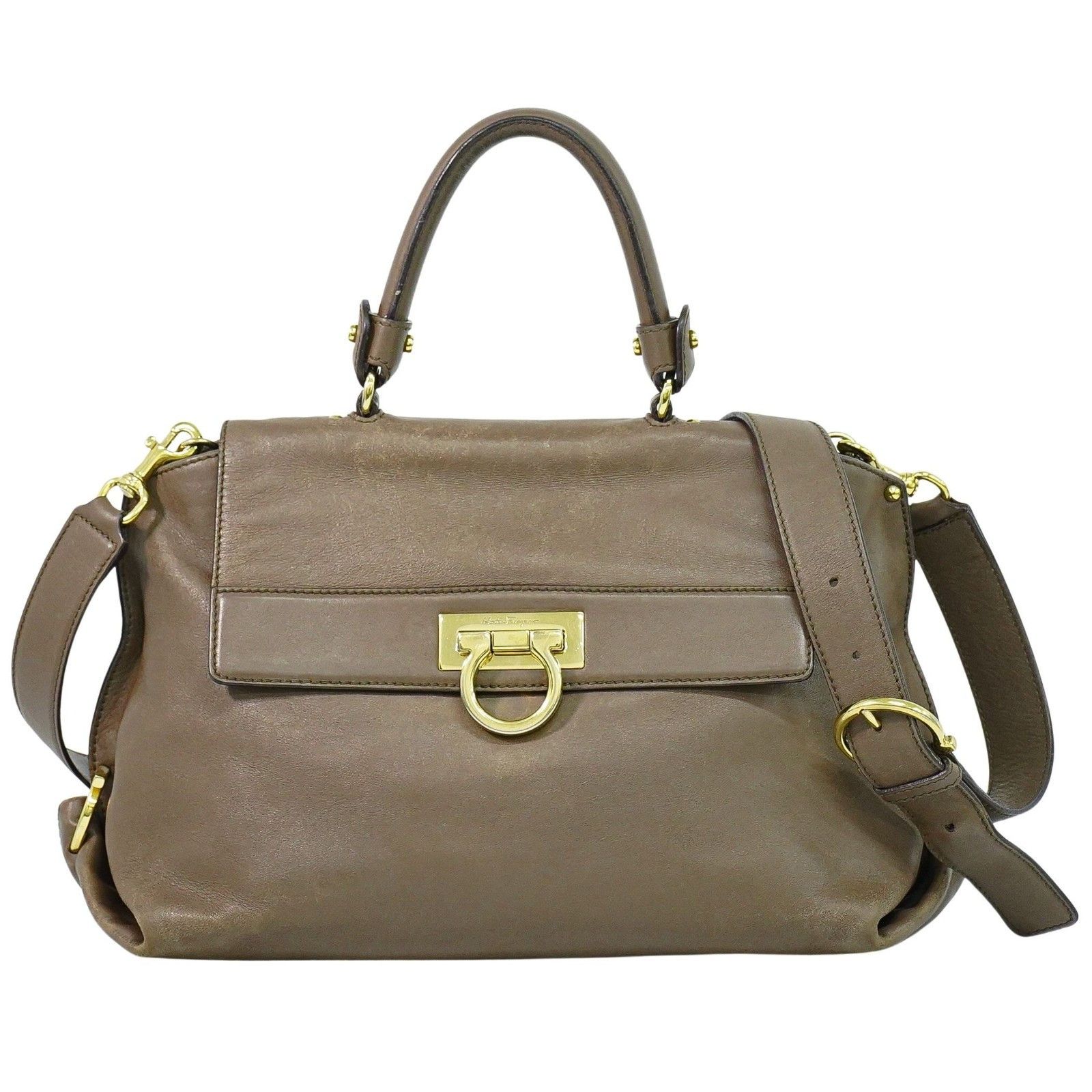 Salvatore Ferragamo Salvatore Ferragamo Sofia Satchel Smooth Leather Size ONE SIZE - 1 Thumbnail