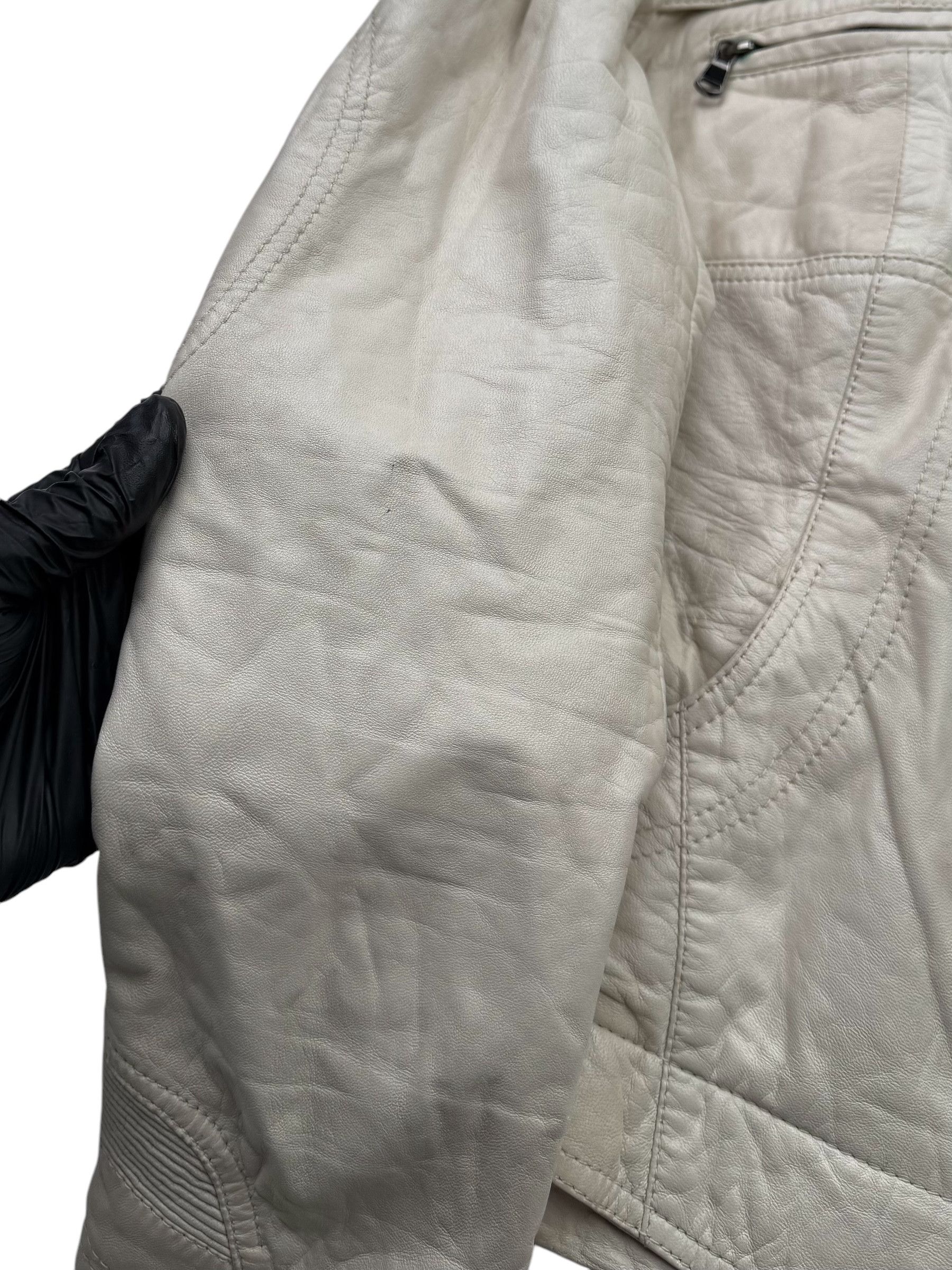 Vintage Y2K Cropped Leather Jacket W40(V9) Size M / US 6-8 / IT 42-44 - 4 Thumbnail